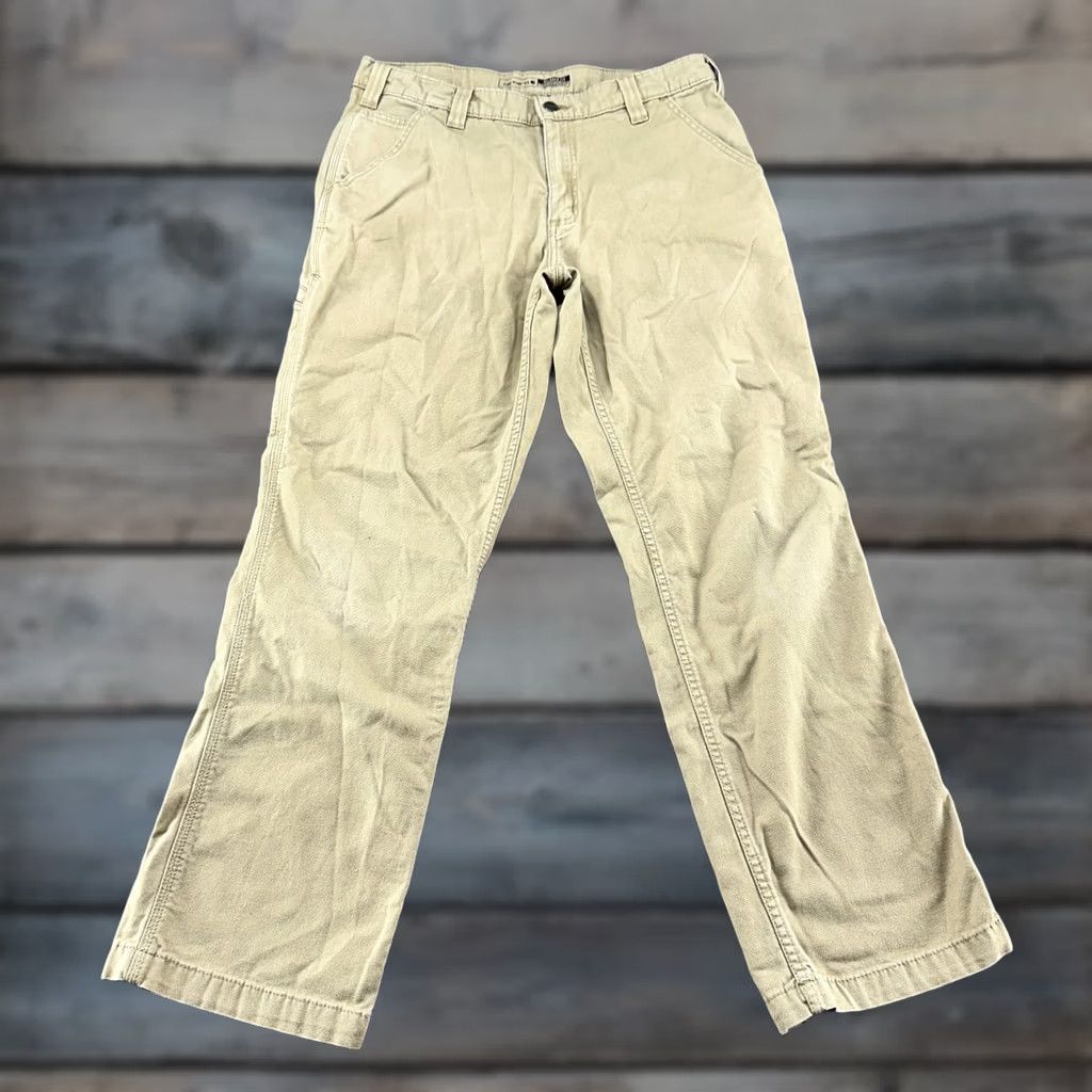 Carhartt VINTAGE Carhartt Pants Mens 34x32 Brown Tan Straight Cotton Stretch Relaxed Rugged Flex Shirt? Size US 34 / EU 50 - 1 Thumbnail