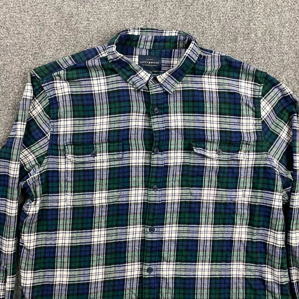 Lucky Brand Lucky Brand Flannel Shirt XXL Tartan Plaid Double Pockets Size US XXL / EU 58 / 5 - 2 Thumbnail