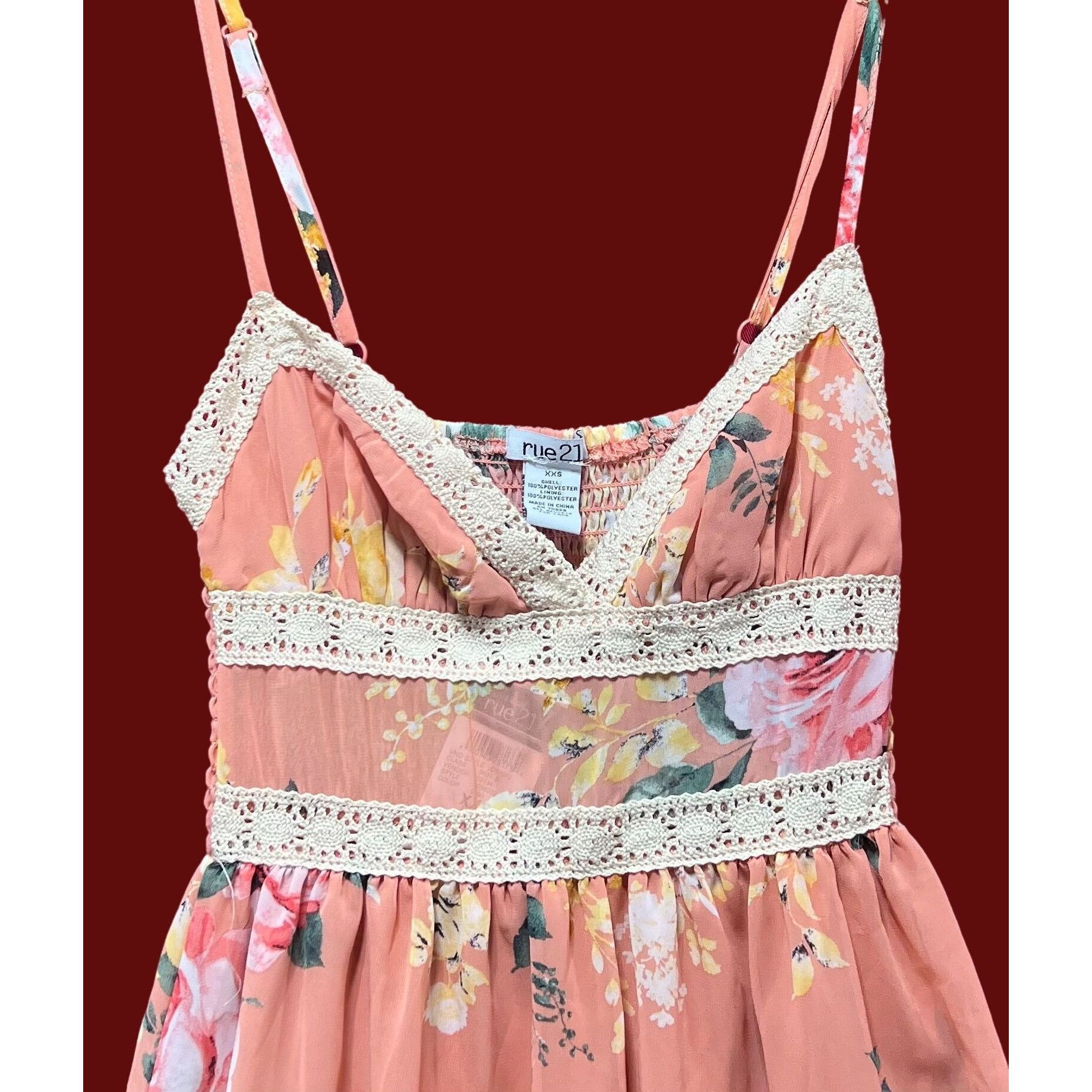 rue21 Rue 21 - Women's Sumer Sleeveless High Low Hem Ruffle Floral Size XXS / US 00 / IT 34 - 14 Thumbnail
