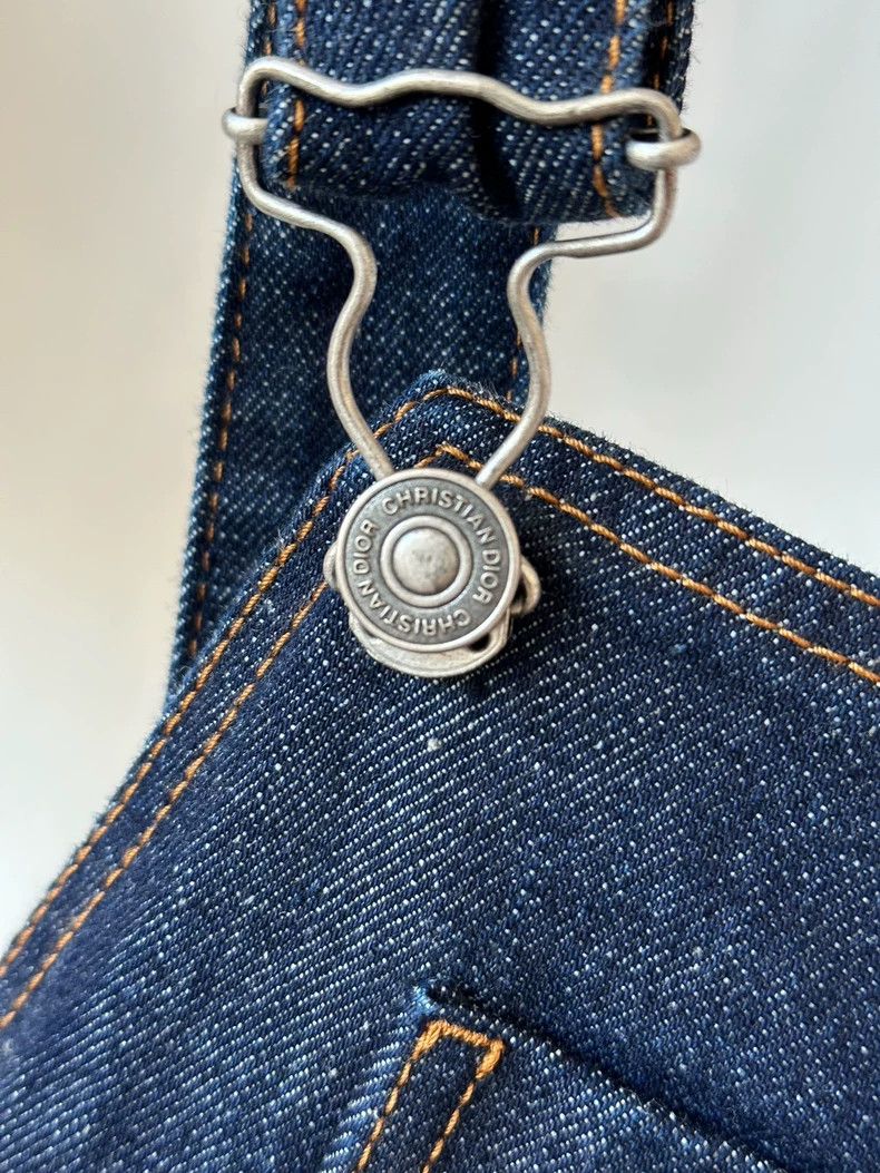 Dior Dior Blue little bee embroidered denim strap skirt Size XS / US 0-2 / IT 36-38 - 3 Thumbnail