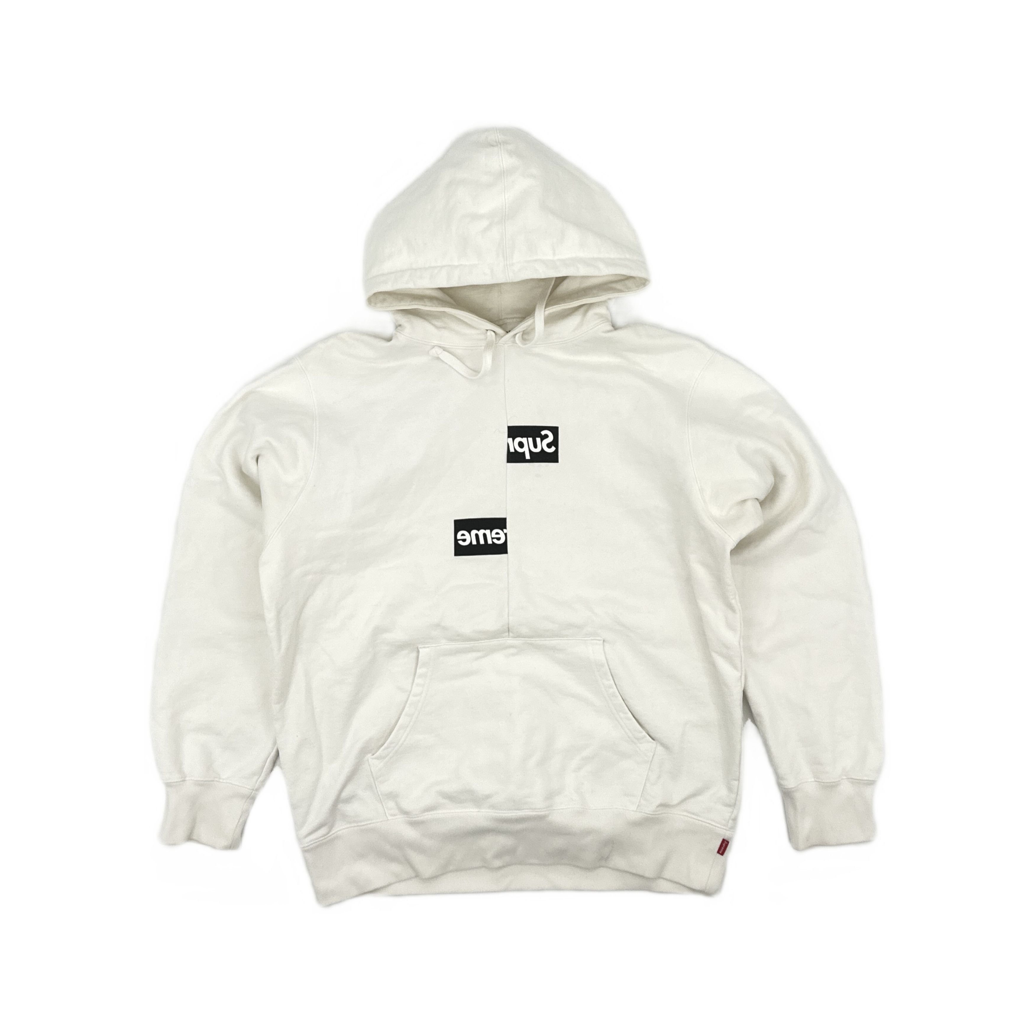 Supreme Supreme CDG SHIRT Split Box Logo Hoodie (Black) | Grailed