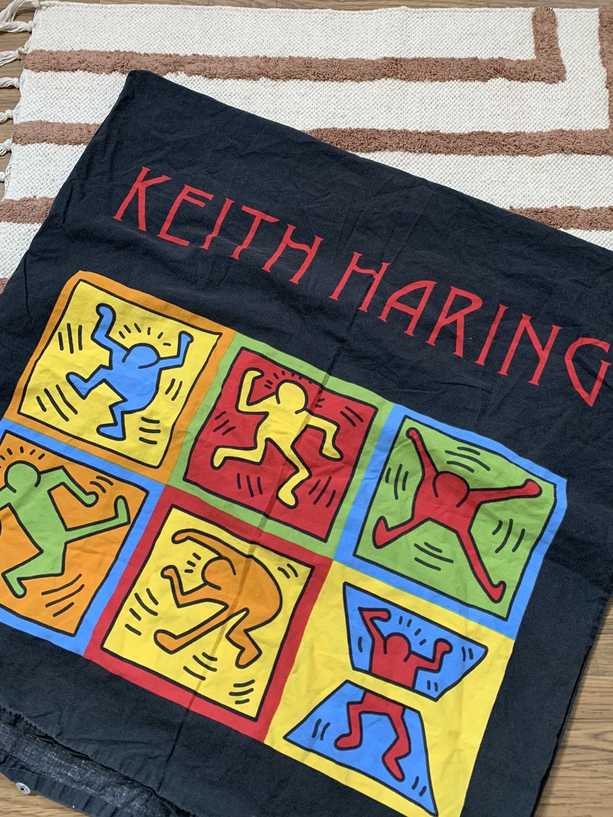 Keith Haring × Playboy × Vintage VINTAGE 90s KEITH HARING POP ART PLAYBOY DUVET PILLOW COVER Size ONE SIZE - 8 Thumbnail
