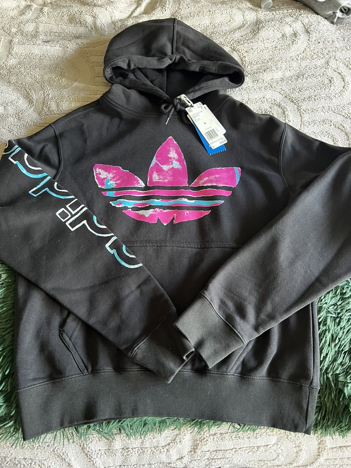 Adidas Black Adidas Cotton Candy Water Color Hoodie Size US S / EU 44-46 / 1 - 1 Thumbnail
