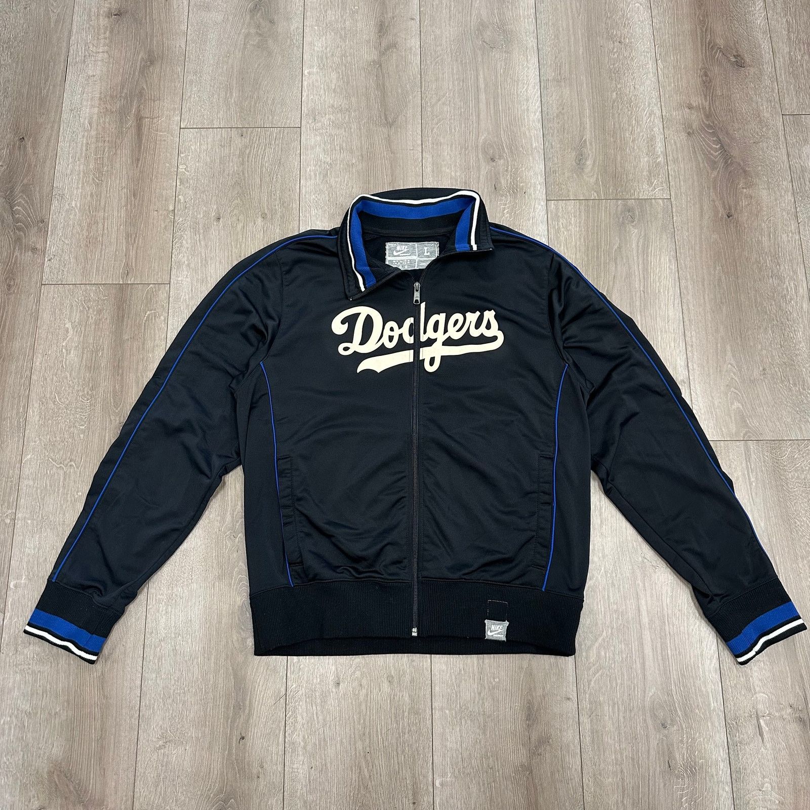 MLB × Nike Nike Los Angeles Dodgers track jacket Full Zip Black Blue Size US L / EU 52-54 / 3 - 1 Thumbnail