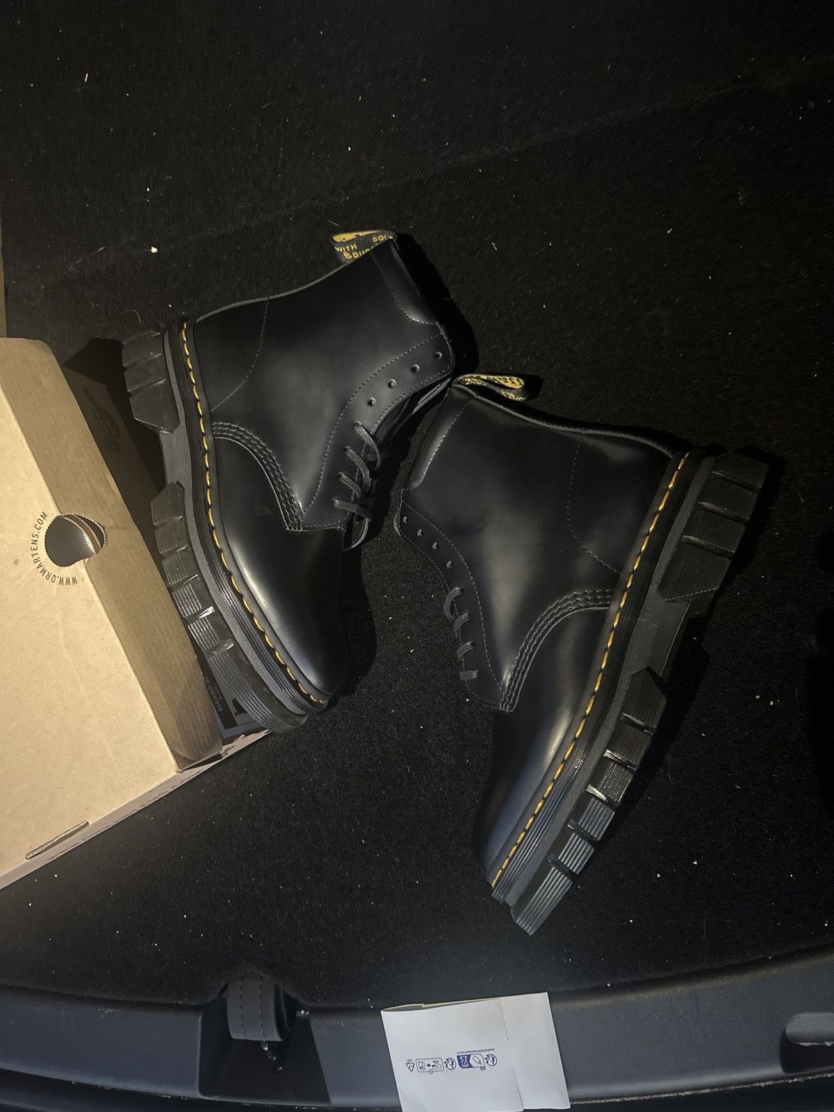 Dr. Martens Dr. Martens Rikard 8-Eye Boots Black Polished Smooth (US 7 Size US 7 / EU 40 - 9 Thumbnail