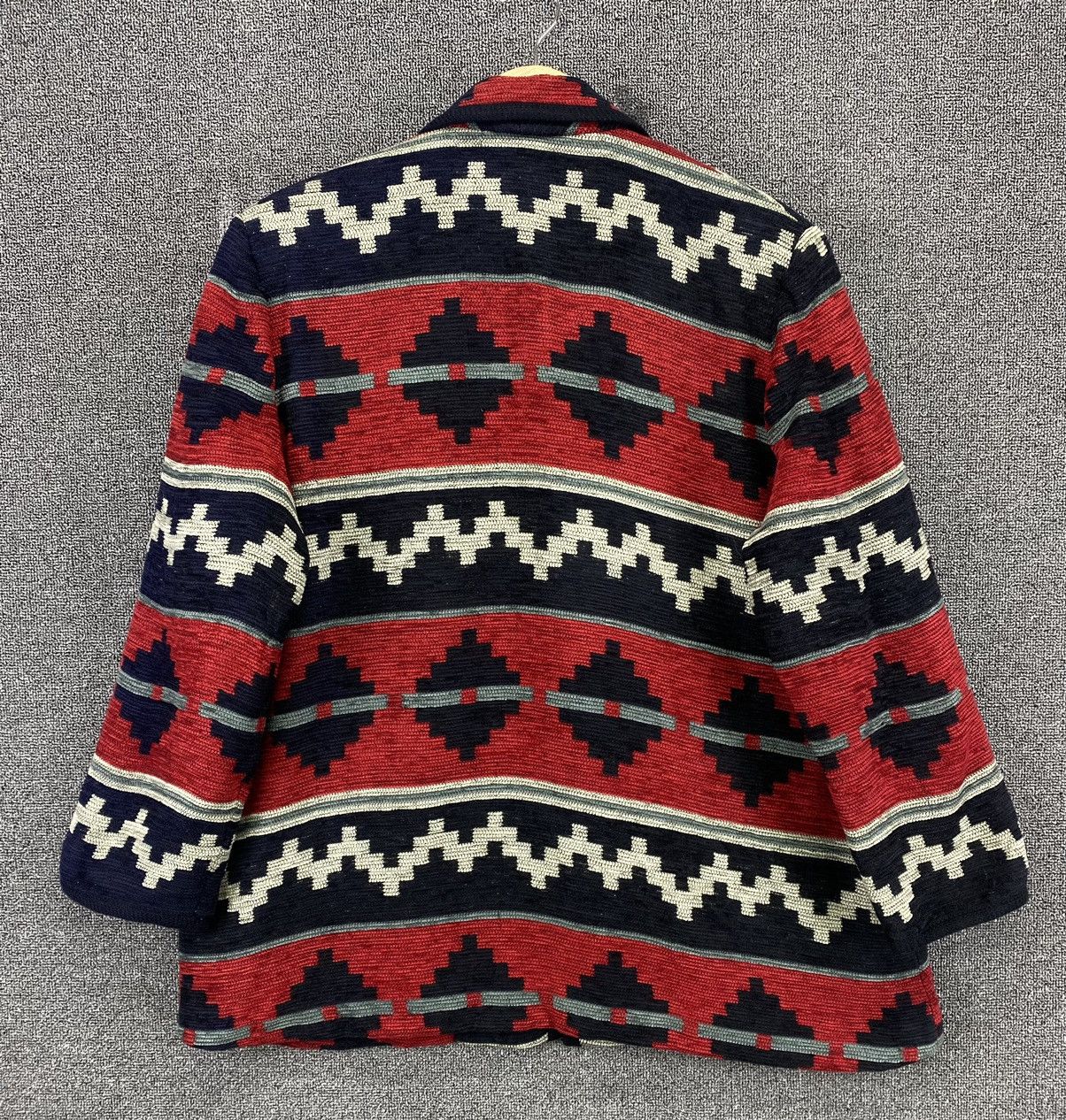 Japanese Brand Vintage VISUTOSU Aztec Navajo Native Design Wool Coat Jacket Size US L / EU 52-54 / 3 - 10 Thumbnail