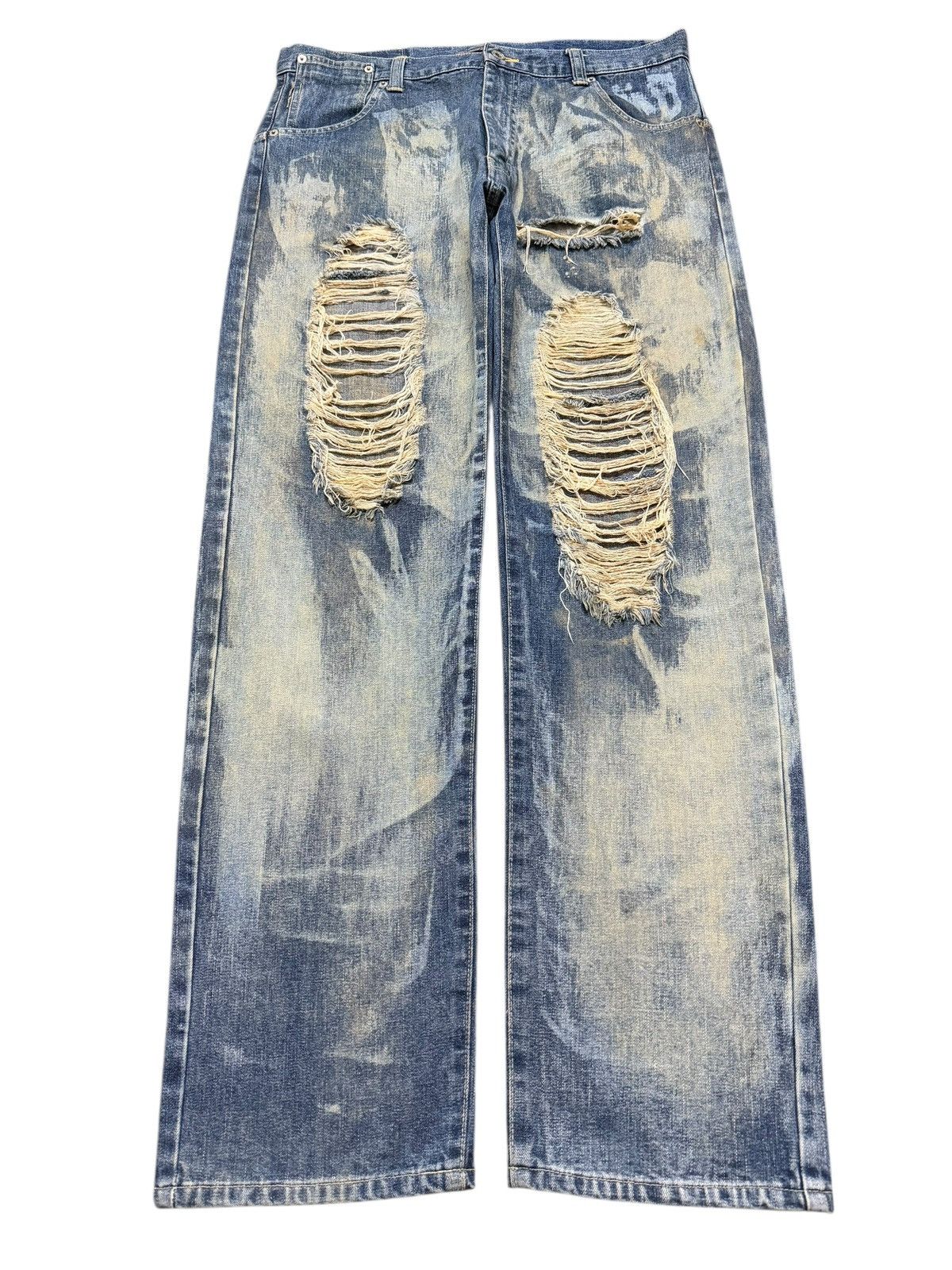 Kapital Vintage Japanese Blue Faded Wash Bleached Style Distressed Size US 36 / EU 52 - 1 Thumbnail