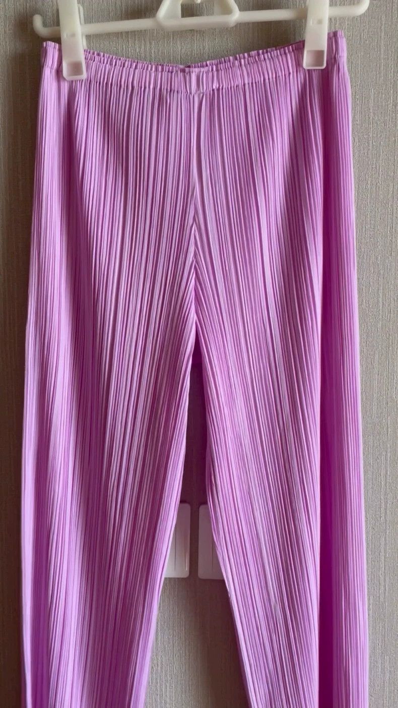 Issey Miyake Issey Miyake size:2 Pinkish-purple pleated trousers Size 22" - 1 Thumbnail