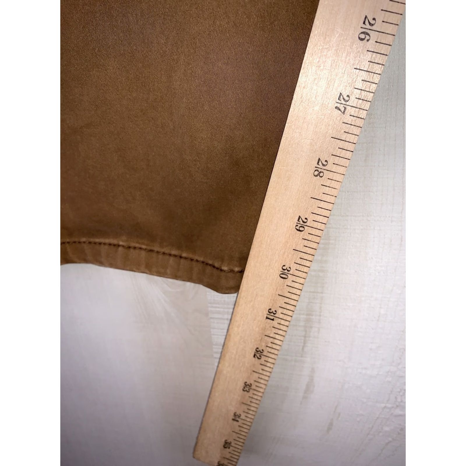 Rapha VINTAGE Lauren Raph Lauren Womens Khaki Twill Zip Pocket Stretch Pants 18-6662 Regular Fall Winter Beige Cotton Blend Chino Pockets Womens As Is Size 40" / US 18 - 5 Thumbnail