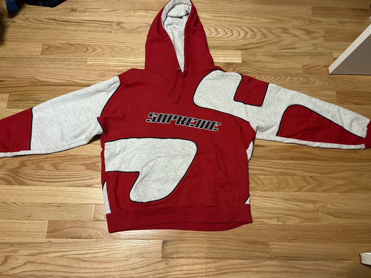 image of Supreme Big S Hooded Sweatshirt Size Small in Red, Men's