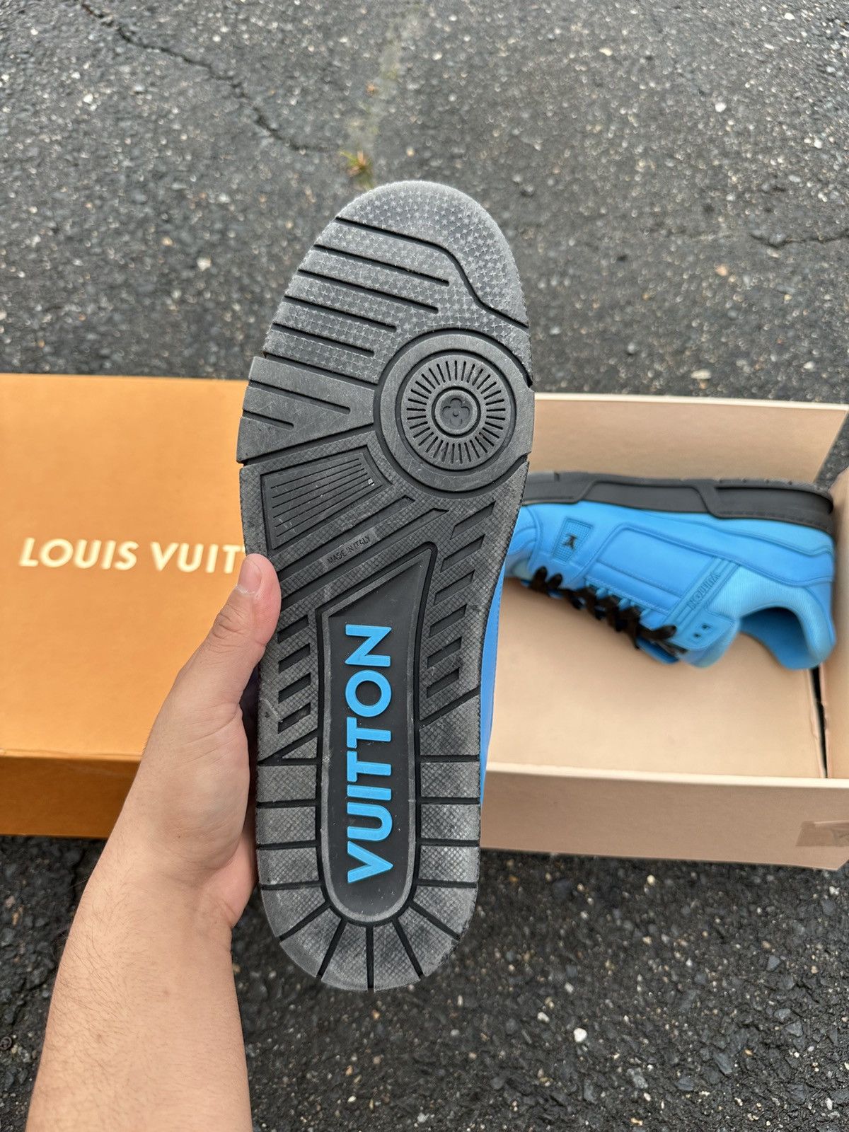 Louis Vuitton Louis Vuitton trainer black/Blue Size US 13 / EU 46 - 5 Thumbnail