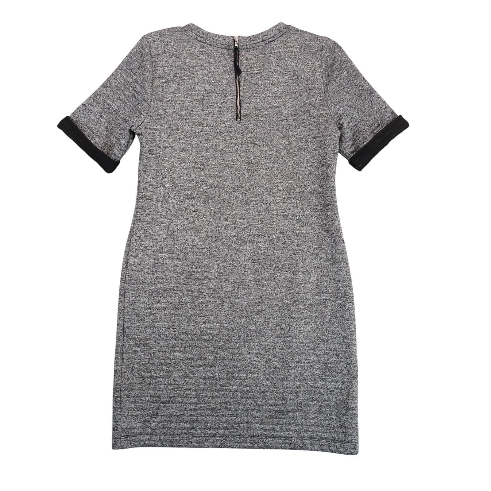Lou & Grey Lou & Grey Quilted Knit Sheath Dress Sz S Gray & Black Size S / US 4 / IT 40 - 2 Thumbnail