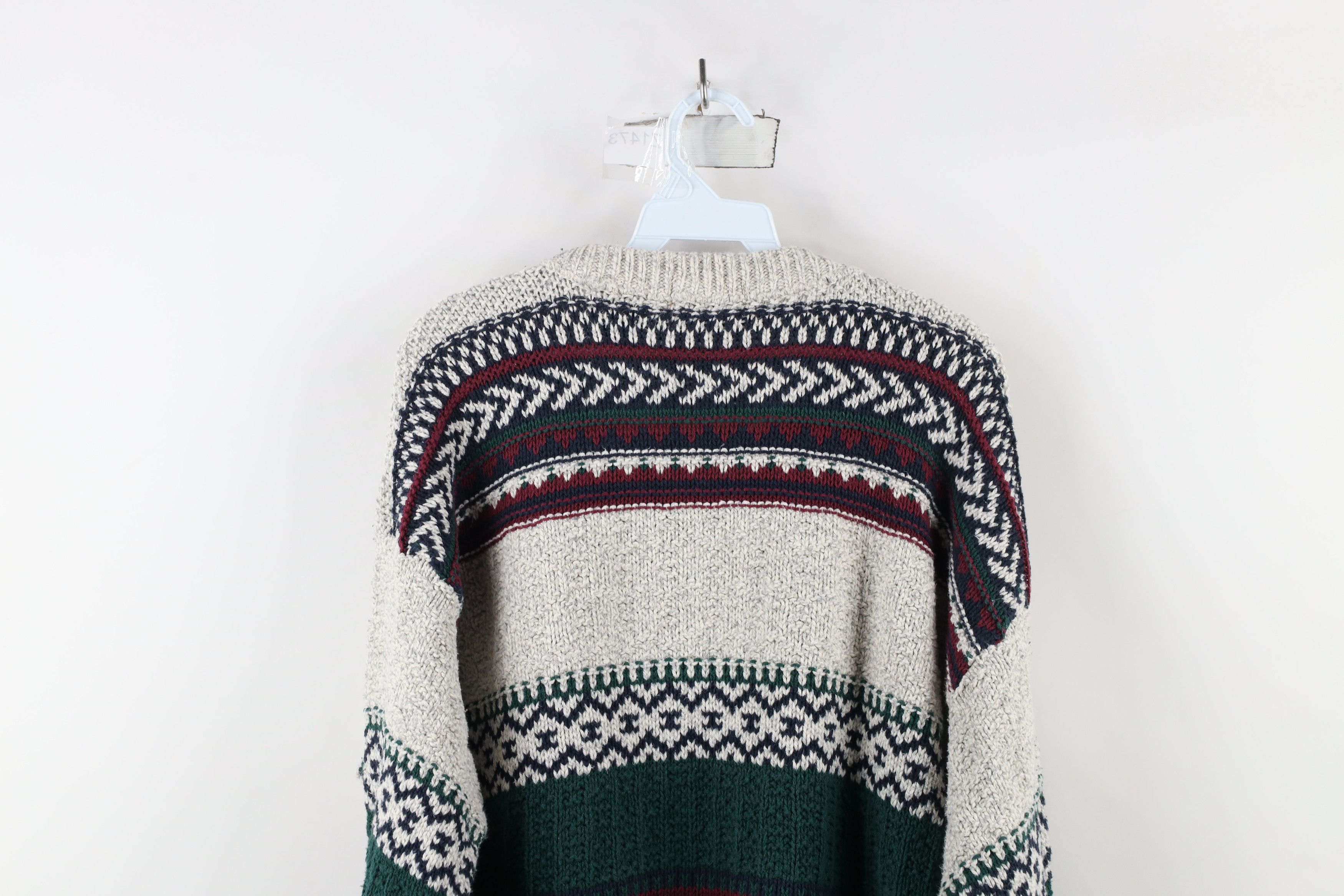 Vintage Vintage 90s Streetwear Heavy Fair Isle Knit Sweater USA Size US L / EU 52-54 / 3 - 11 Thumbnail