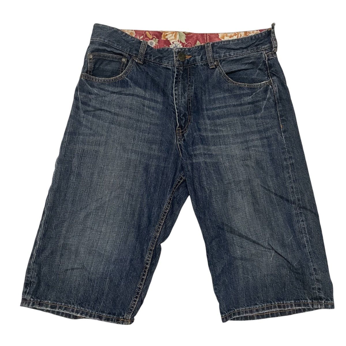 Japanese Brand × Other × Vintage Vintage sukajan koi short denim Size US 33 - 1 Thumbnail