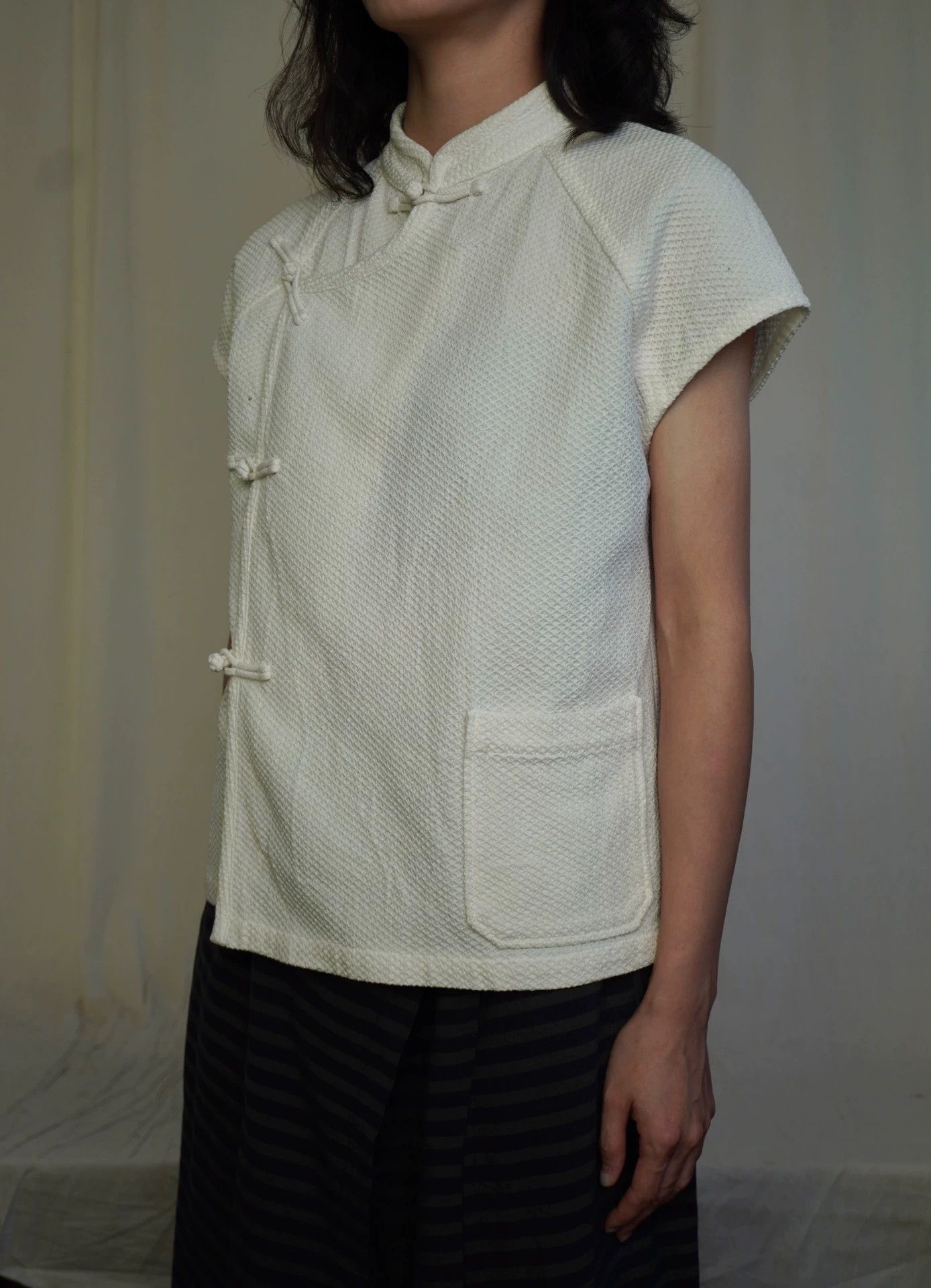 Issey Miyake Issey Miyake 1990s Plantation Chinese Top M Size M / US 6-8 / IT 42-44 - 4 Thumbnail