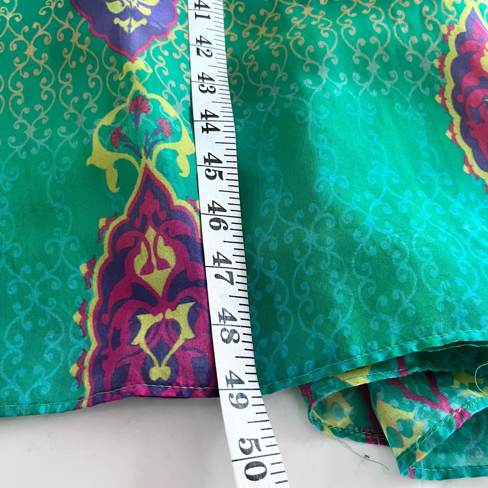 Hemant & Nandita Hemant and Nandita Mintzita Silk Embroidered Maxi Dress Size XS / US 0-2 / IT 36-38 - 9 Thumbnail