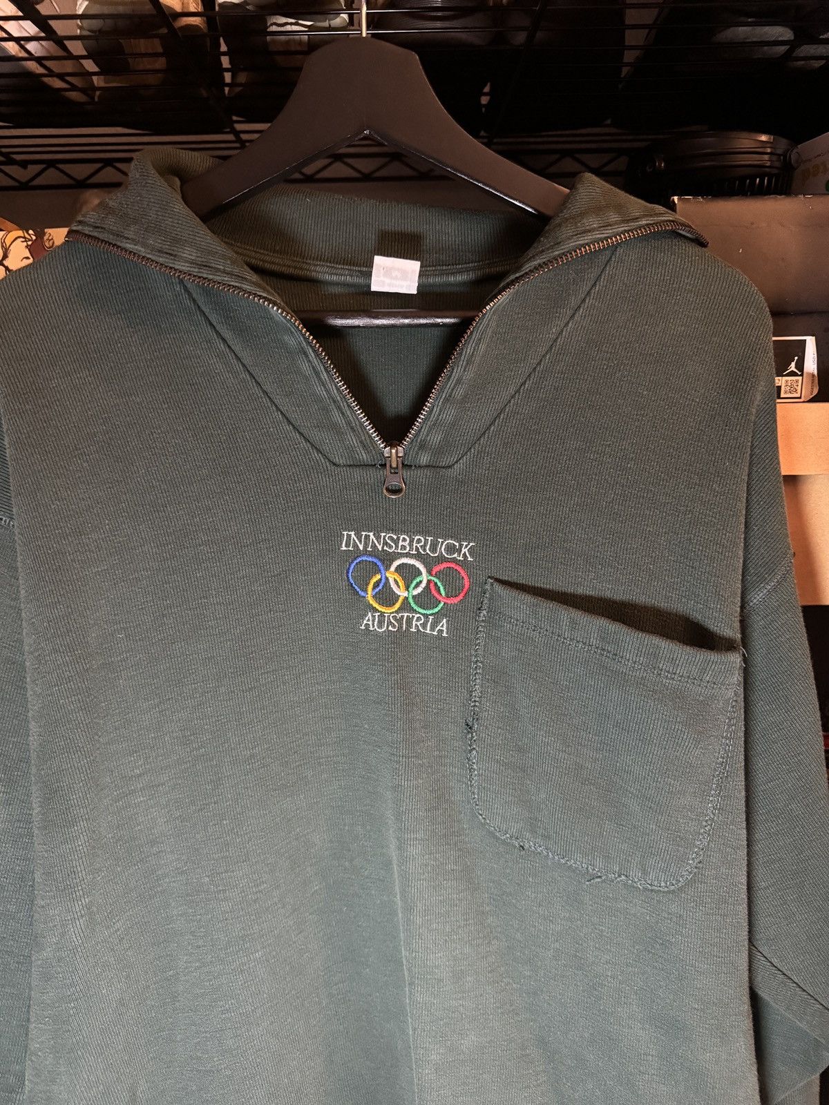 USA Olympics Vintage Olympic Quarter Zip Green Size US M / EU 48-50 / 2 - 2 Thumbnail