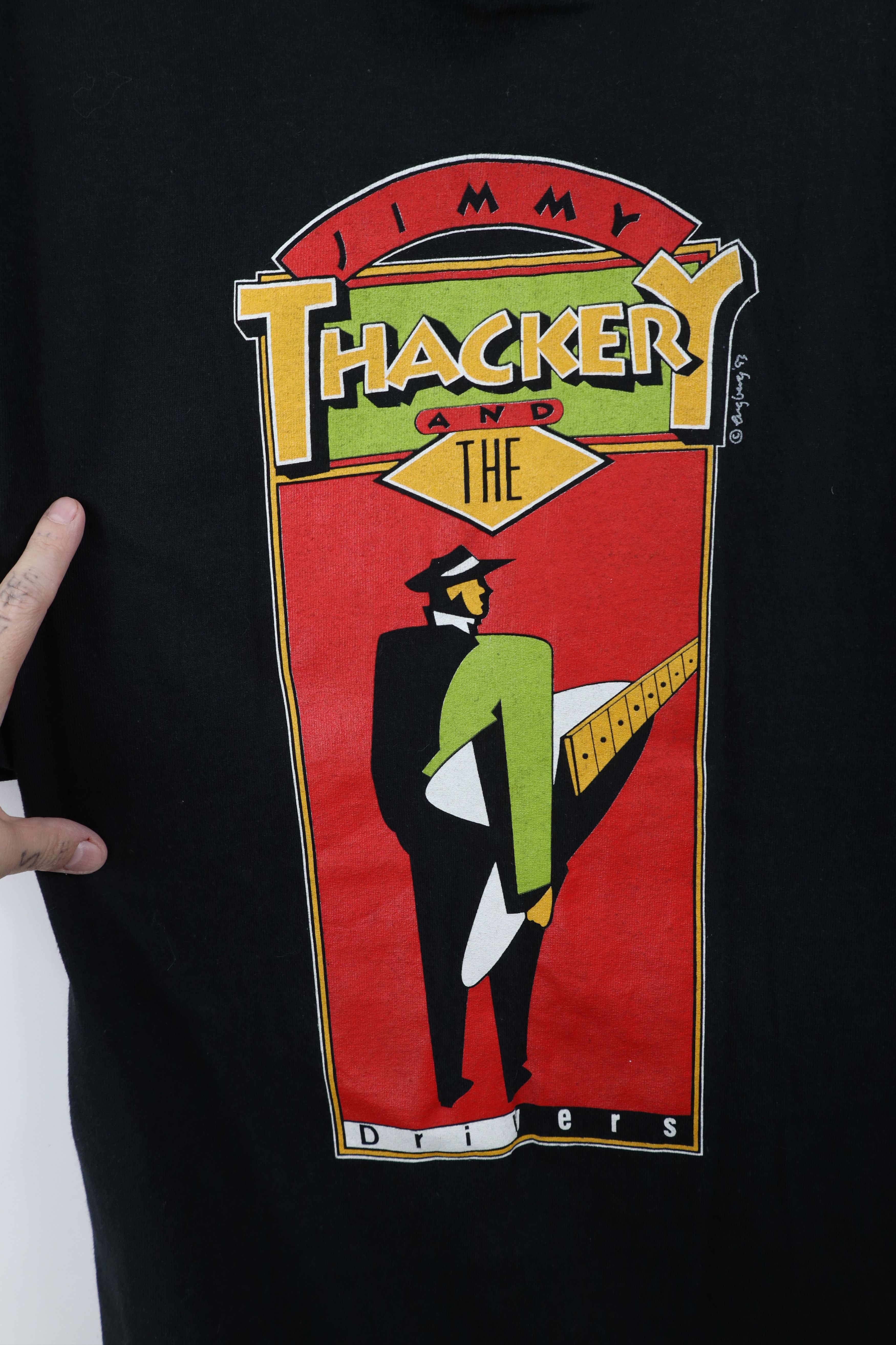 Vintage Vintage 90s Jimmy Thackery and the Drivers Band T-Shirt USA Size US XL / EU 56 / 4 - 4 Thumbnail