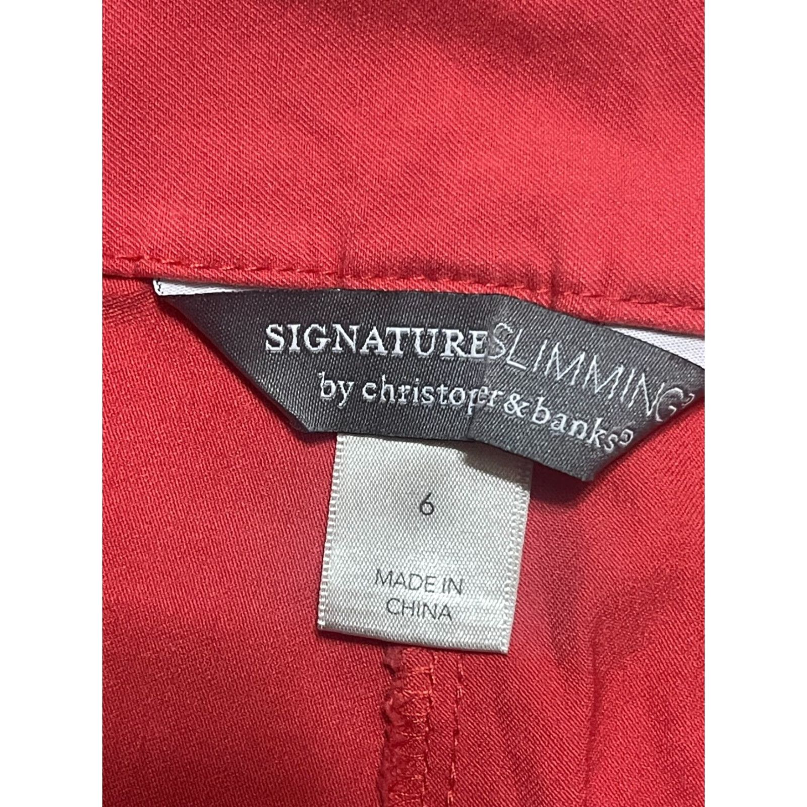 Vintage VINTAGE? No — Christopher & Banks Pants Women's 6 Orange Capris Pull On Signature Slimming Slim Capri Casual Straight Inseam 17 Linen? Size 28" / US 6 / IT 42 - 3 Thumbnail