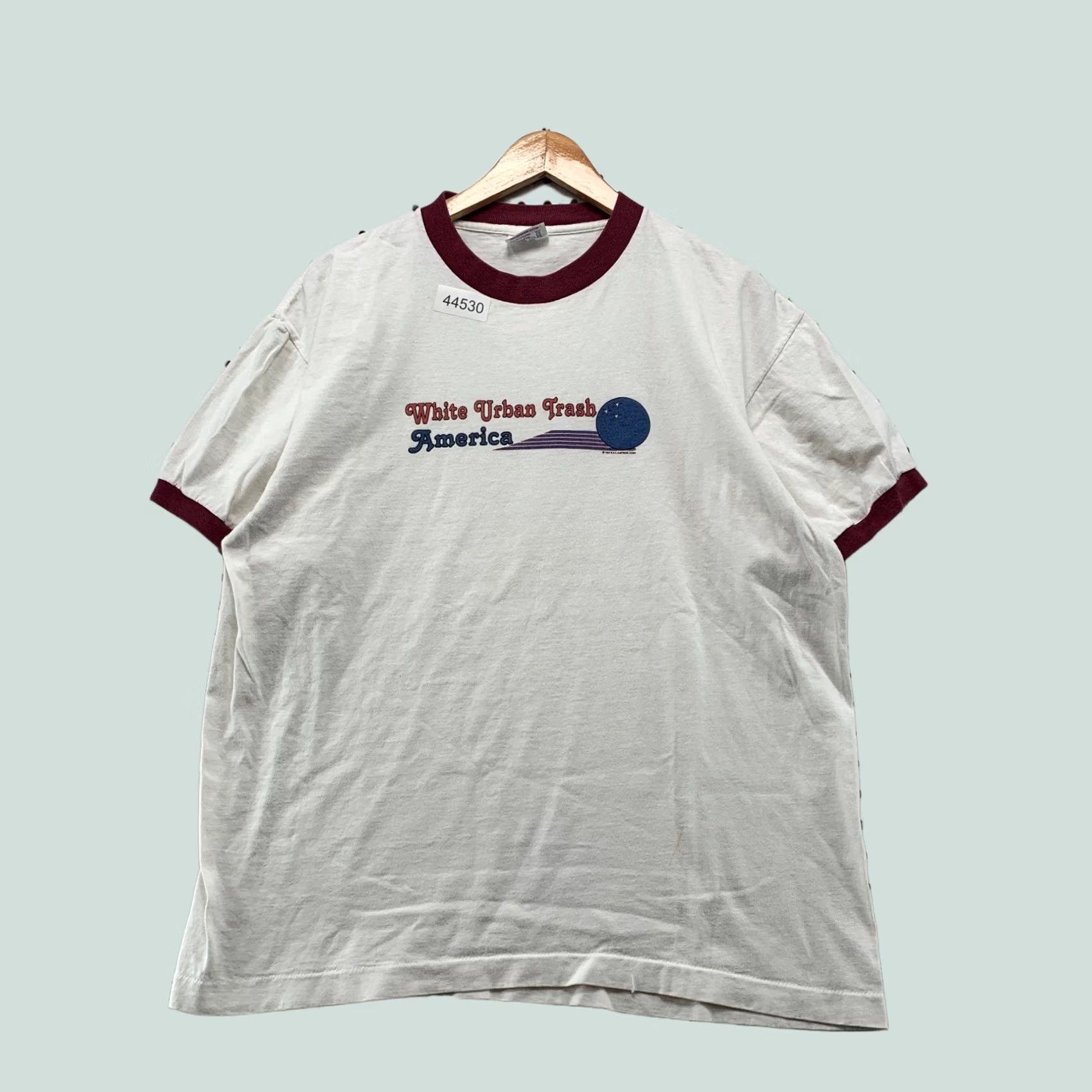 TEE JAYS VINTAGE White Urban Trash America Shirt Mens XL WUT Bowling Graphic Skate 90s Size US XL / EU 56 / 4 - 1 Thumbnail