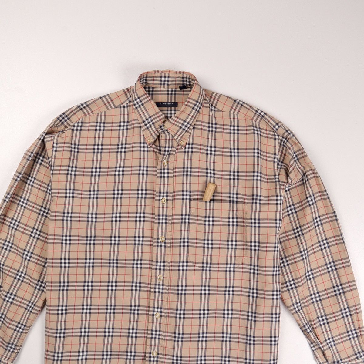 Burberry Vintage BURBERRY Nova Check Long Sleeve Shirt Made In USA Size US L / EU 52-54 / 3 - 12 Thumbnail