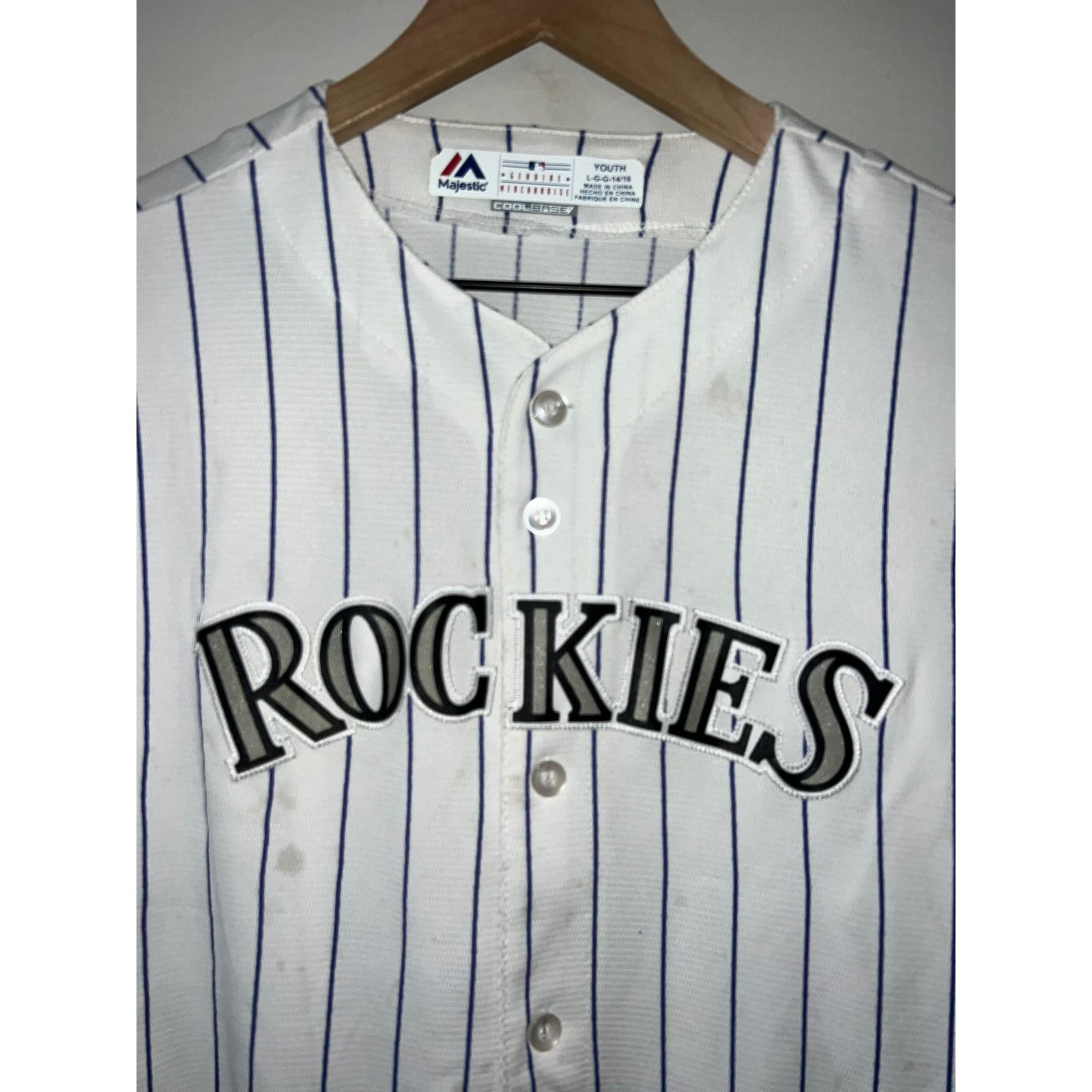 MLB MLB Youth Colorado Rockies #2 Jersey Active Child Large Kids Size L / US 10 / IT 46 - 2 Thumbnail
