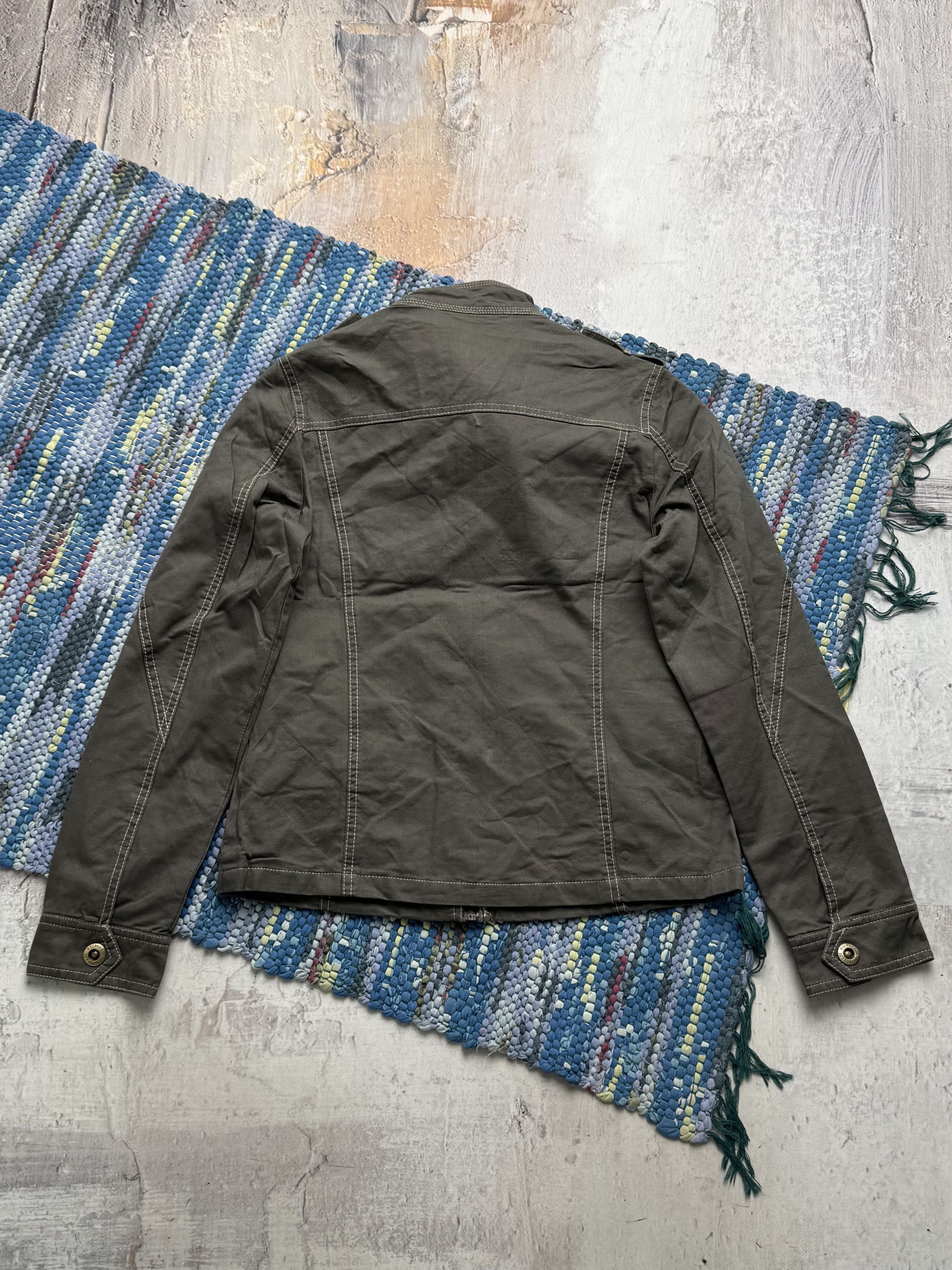 Vintage Vintage Khaki Military Jacket Utility Button Coat Casual Size XS / US 0-2 / IT 36-38 - 4 Thumbnail