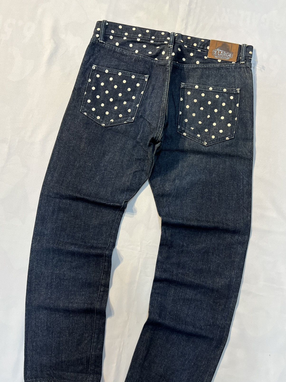 Japanese Brand × Xlarge X-LARGE POLKA DOTS PATTERN SELVEDGE DENIM PANT Size US 33 - 5 Thumbnail