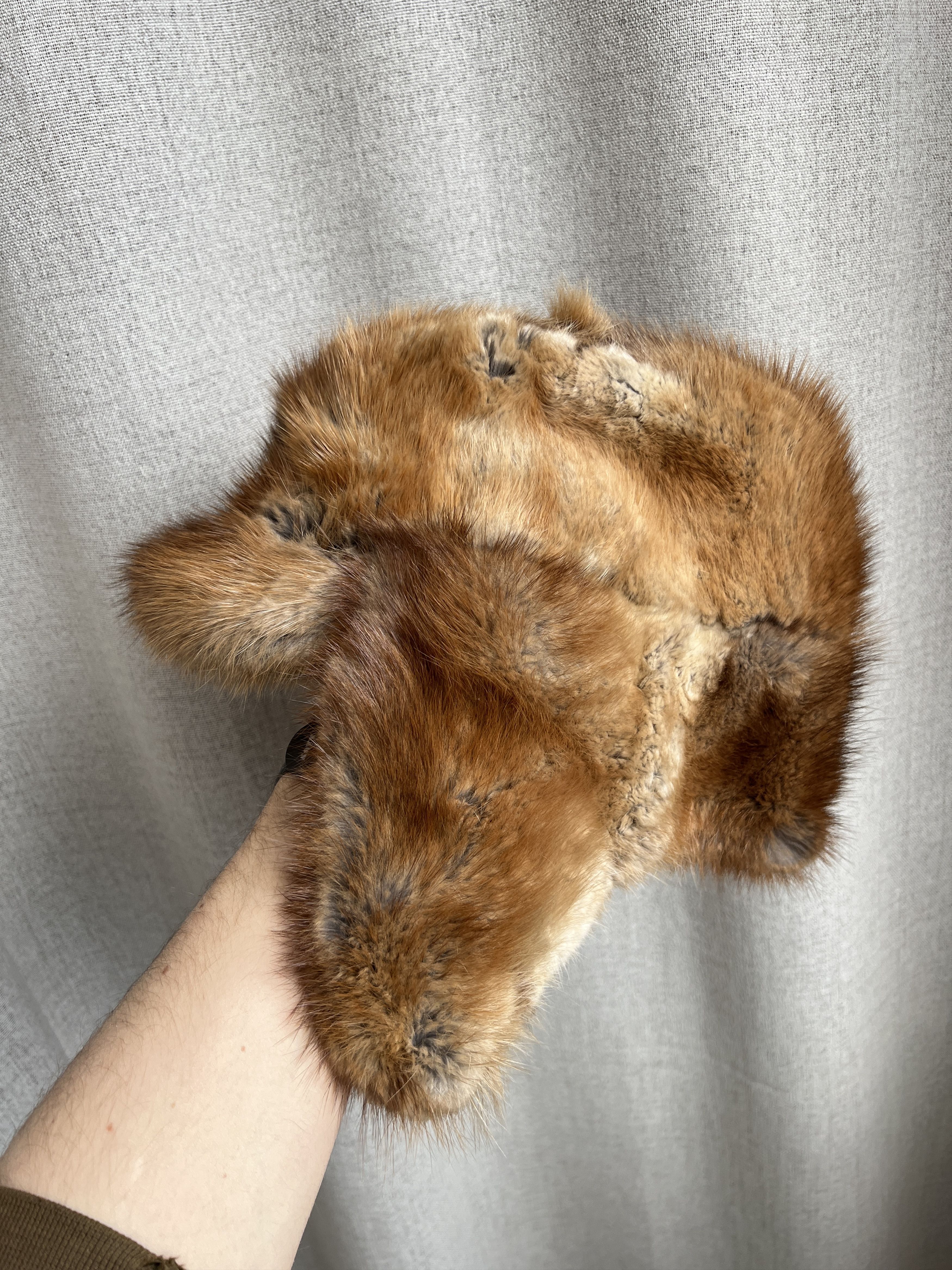 Vintage Vintage Avant Garde Real Fox Fur Brown Ushanka Hat Size ONE SIZE - 13 Thumbnail