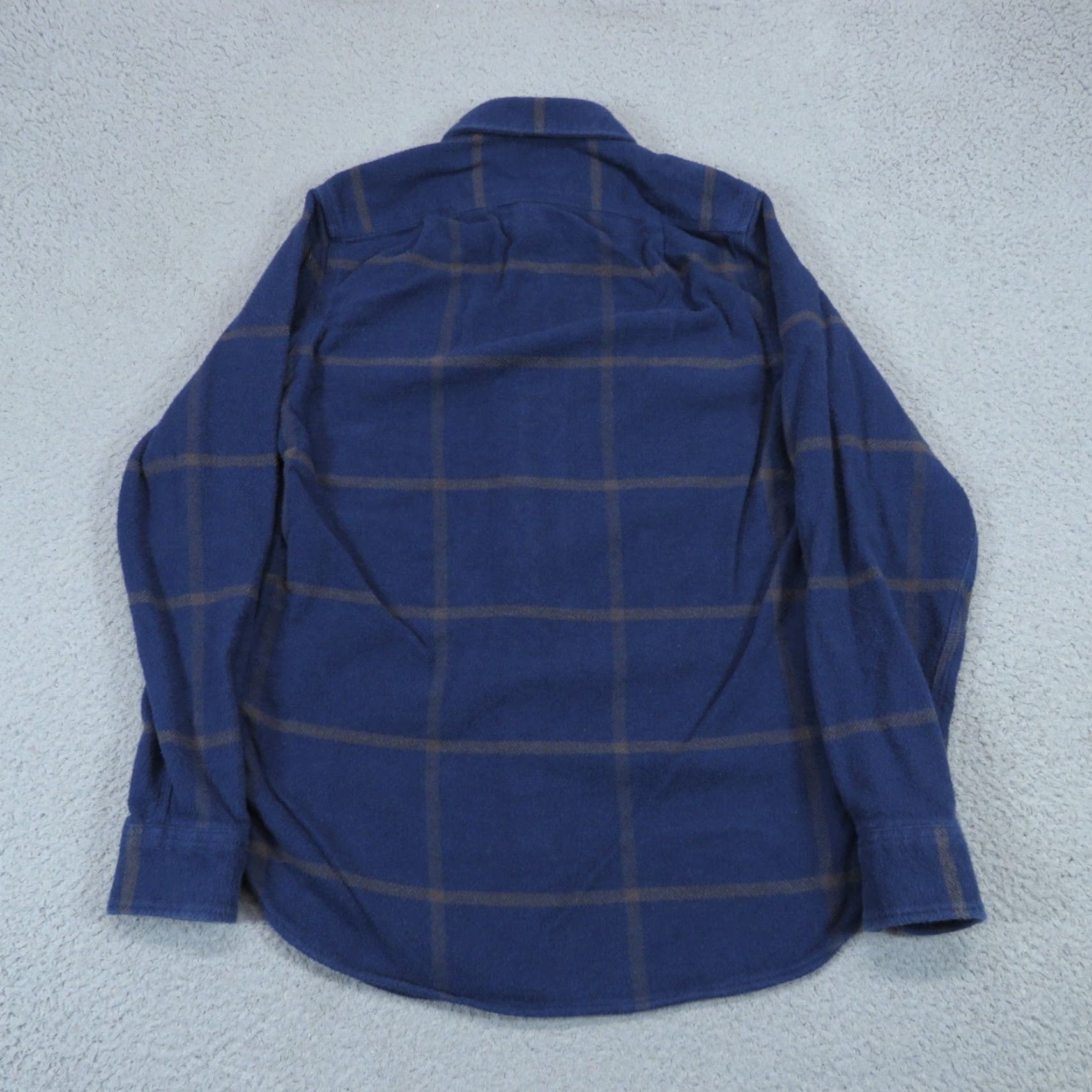 Wallace & Barnes Wallace & Barnes Flannel Shirt Mens XS Navy Plaid Heavyweight Thick Button-Up Casual Workwear Size US XS / EU 42 / 0 - 6 Thumbnail