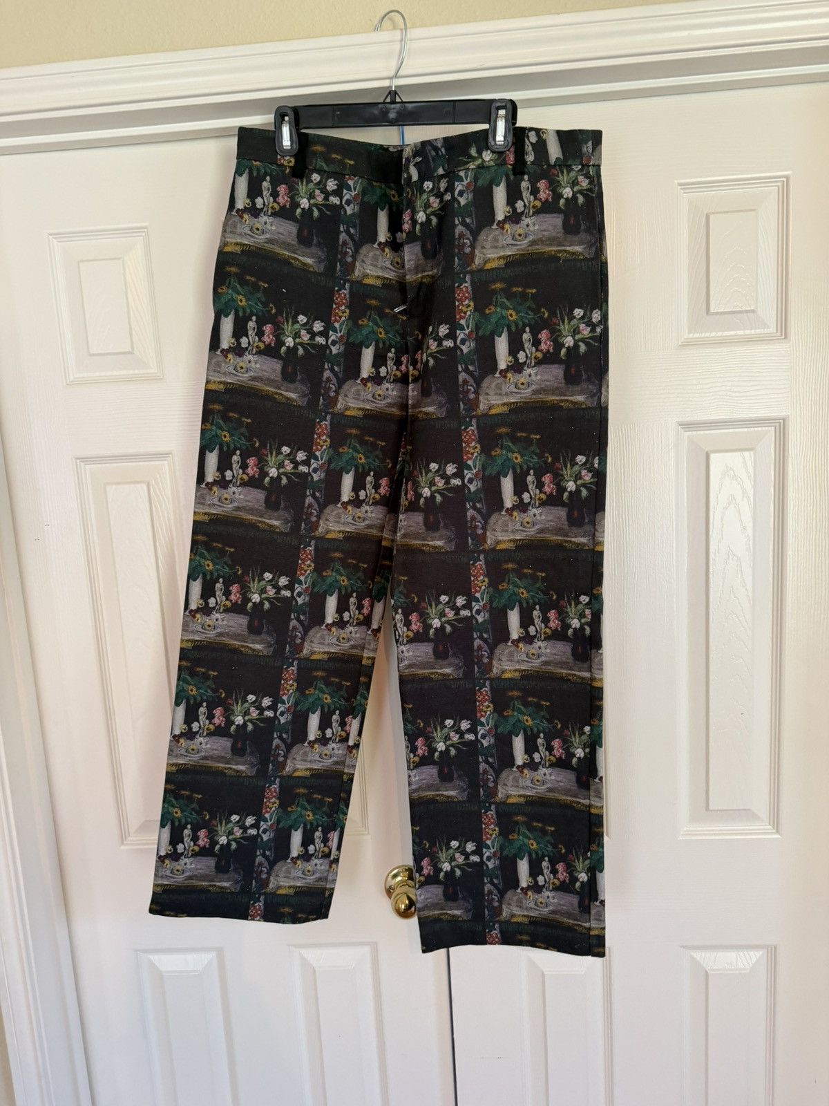 Other TSAU Black Printed Trousers Size US 34 / EU 50 - 2 Thumbnail