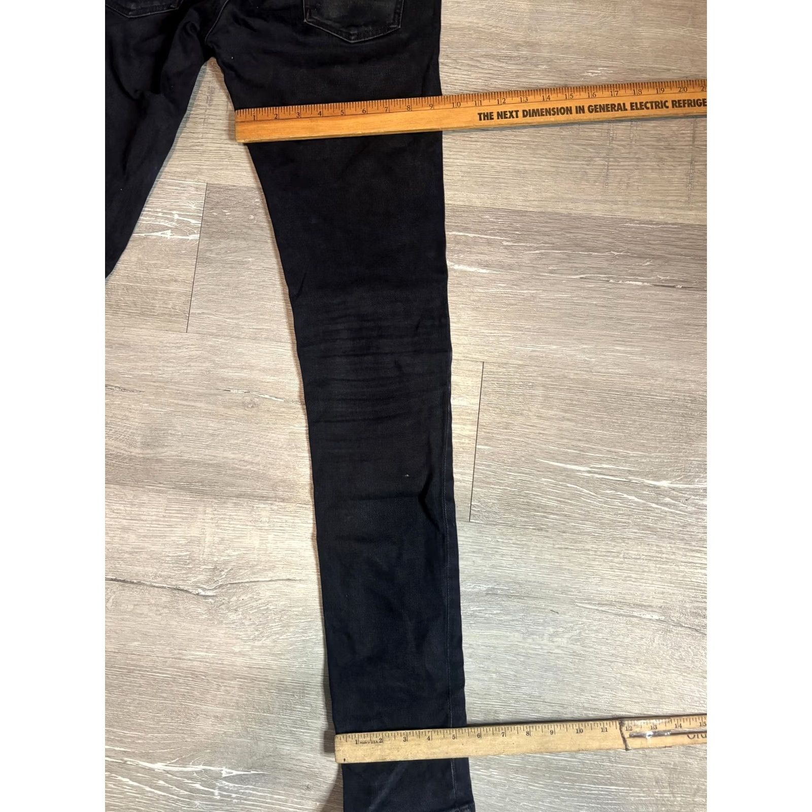 Nudie Jeans Nudie Jeans Co Jeans Mens 34x34 Black Dark Wash Slim Skinny Denim Pants Size US 34 / EU 50 - 6 Thumbnail