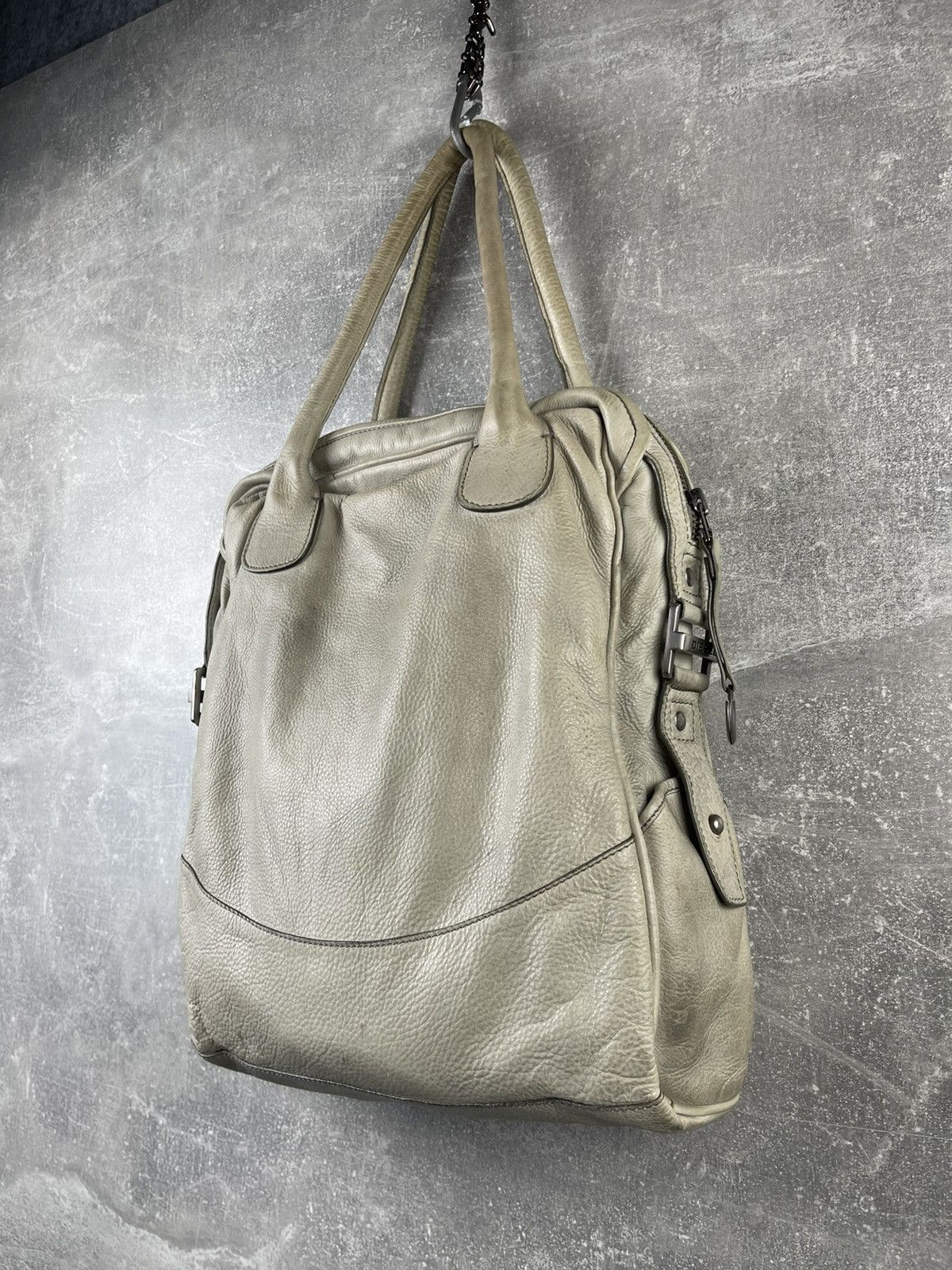 Diesel × Vintage Diesel Avant Garde Archives Y2K Leather White Tote Bag Size ONE SIZE - 7 Thumbnail