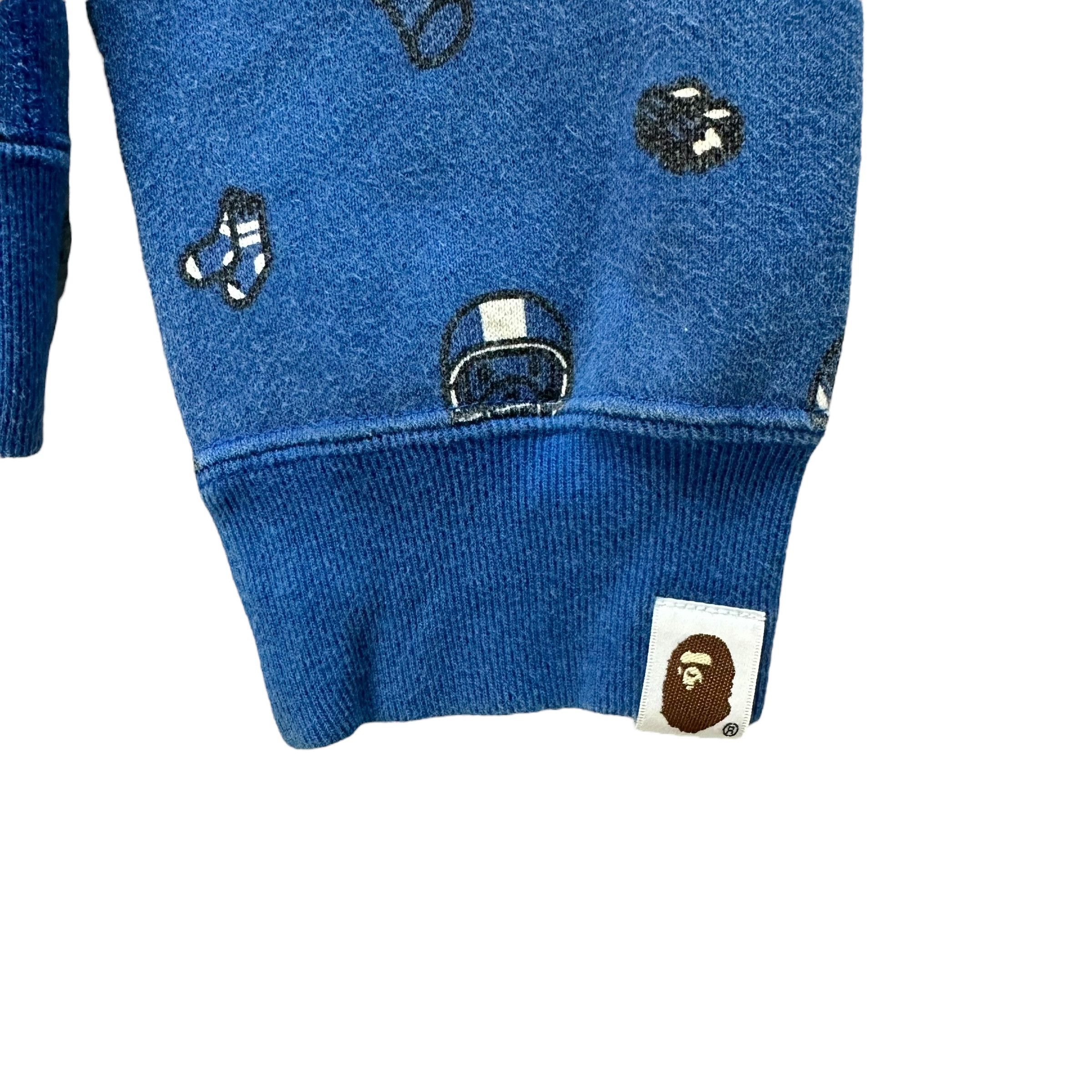 Bape BAPE Baby Milo Football Full Zip Hoodie Sweatshirt #A76-1841 Size XS / US 0-2 / IT 36-38 - 7 Thumbnail