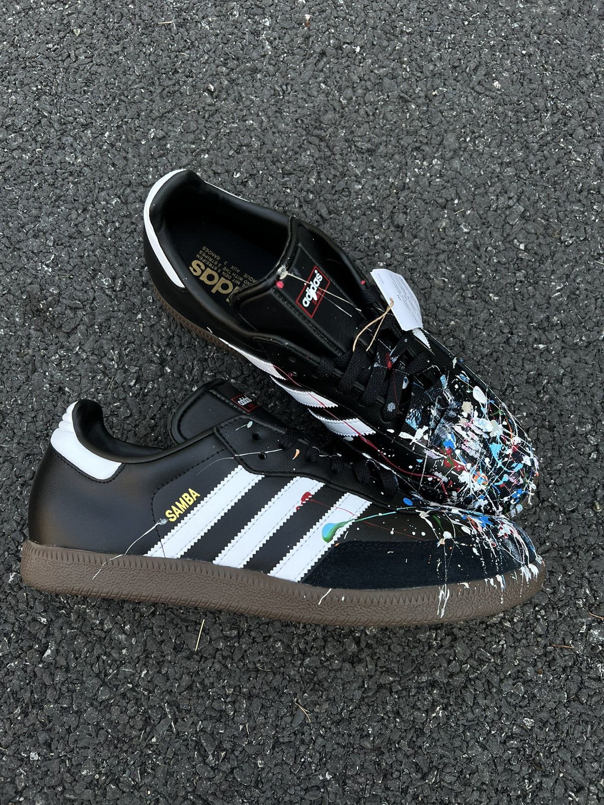 Adidas paint splatter shoes on sale