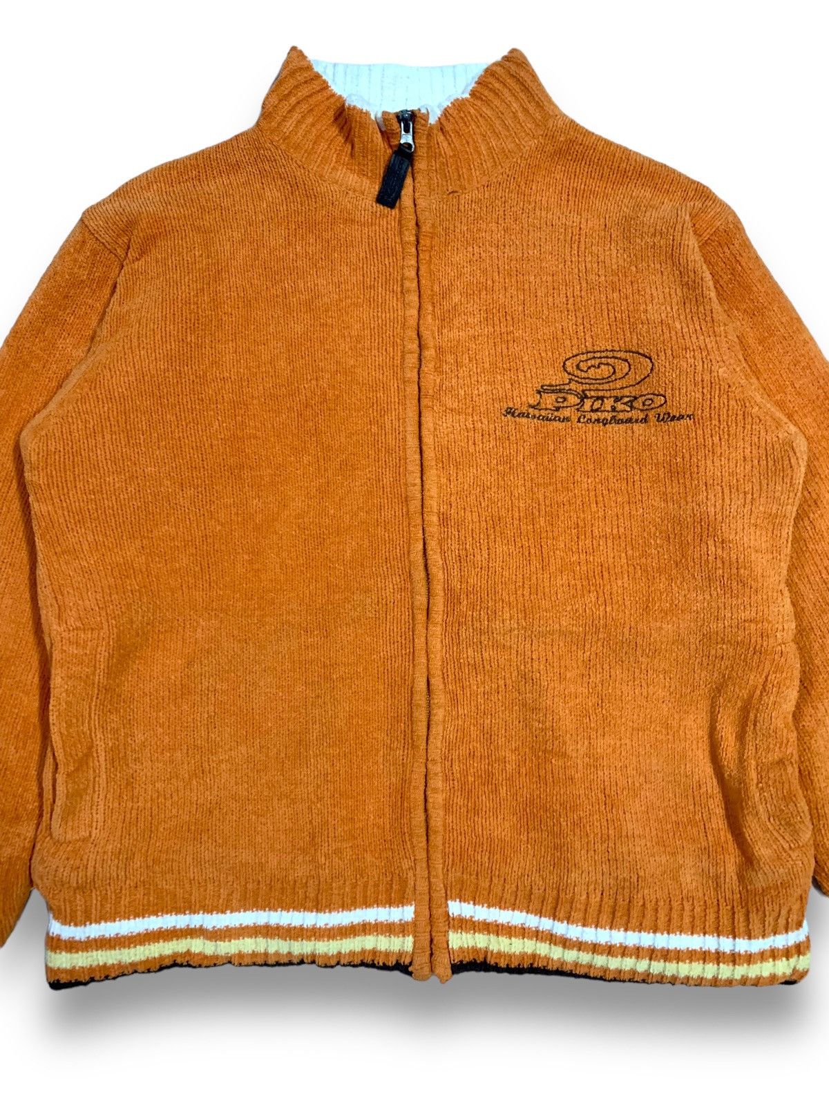 Japanese Brand Vintage Piko Hawaiian Technical Knitted Fleece Lined Jacket Size US M / EU 48-50 / 2 - 4 Thumbnail