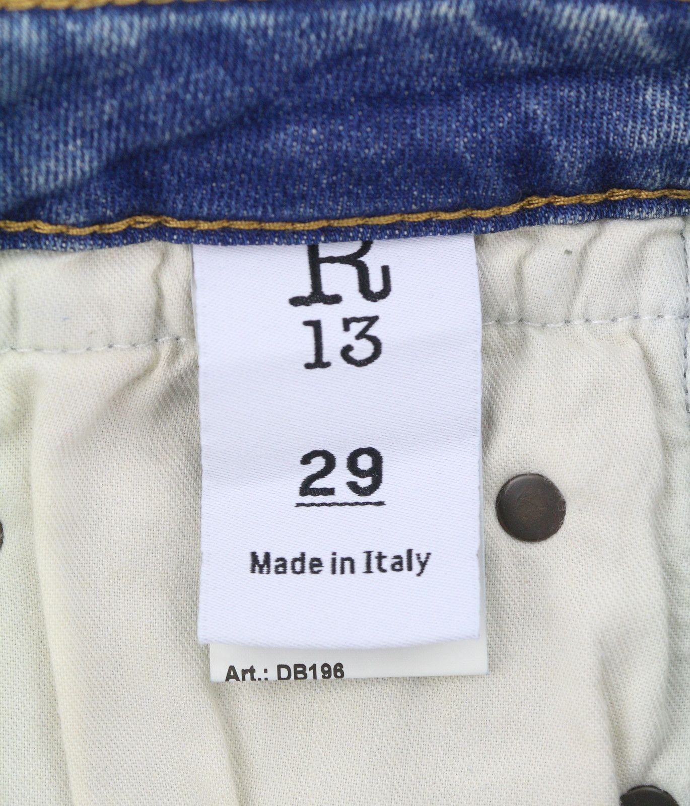 R13 BOY STRAIGHT 29 Kelly Faded Blue RRP699 87177 Size 29" - 8 Thumbnail