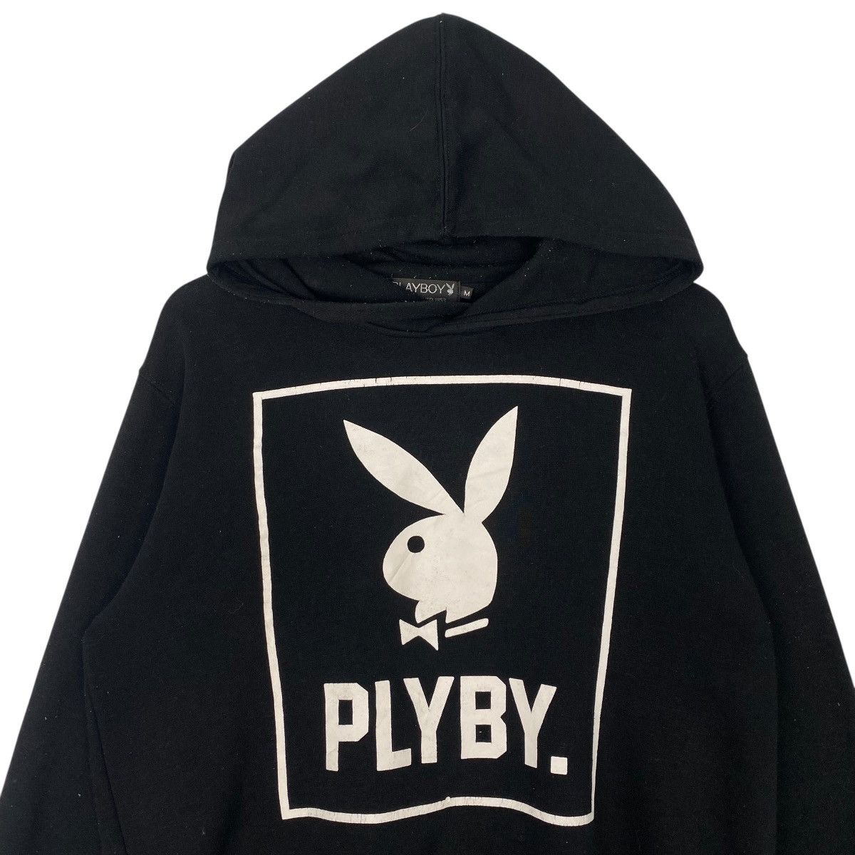 Vintage Vintage Playboy Hoodie Sweater Black Big Logo Pullover SizeM Size US M / EU 48-50 / 2 - 4 Thumbnail