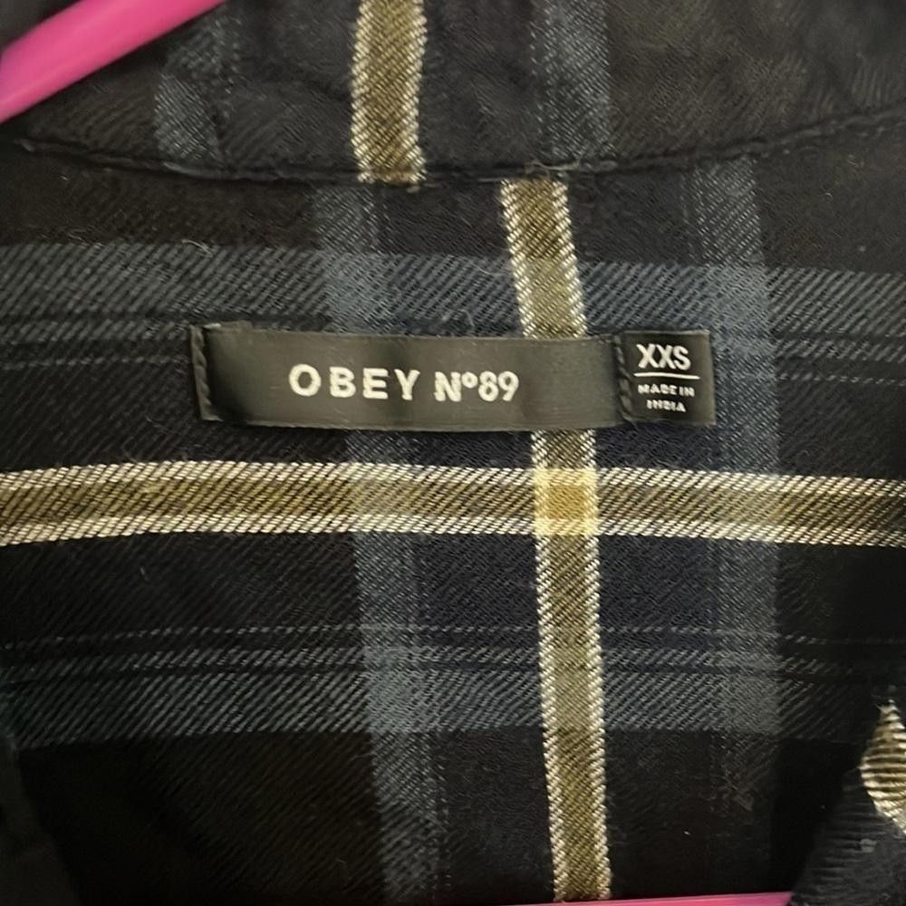 Designer Obey 89 xxs plaid tunic dress button up Size XXS / US 00 / IT 34 - 5 Thumbnail