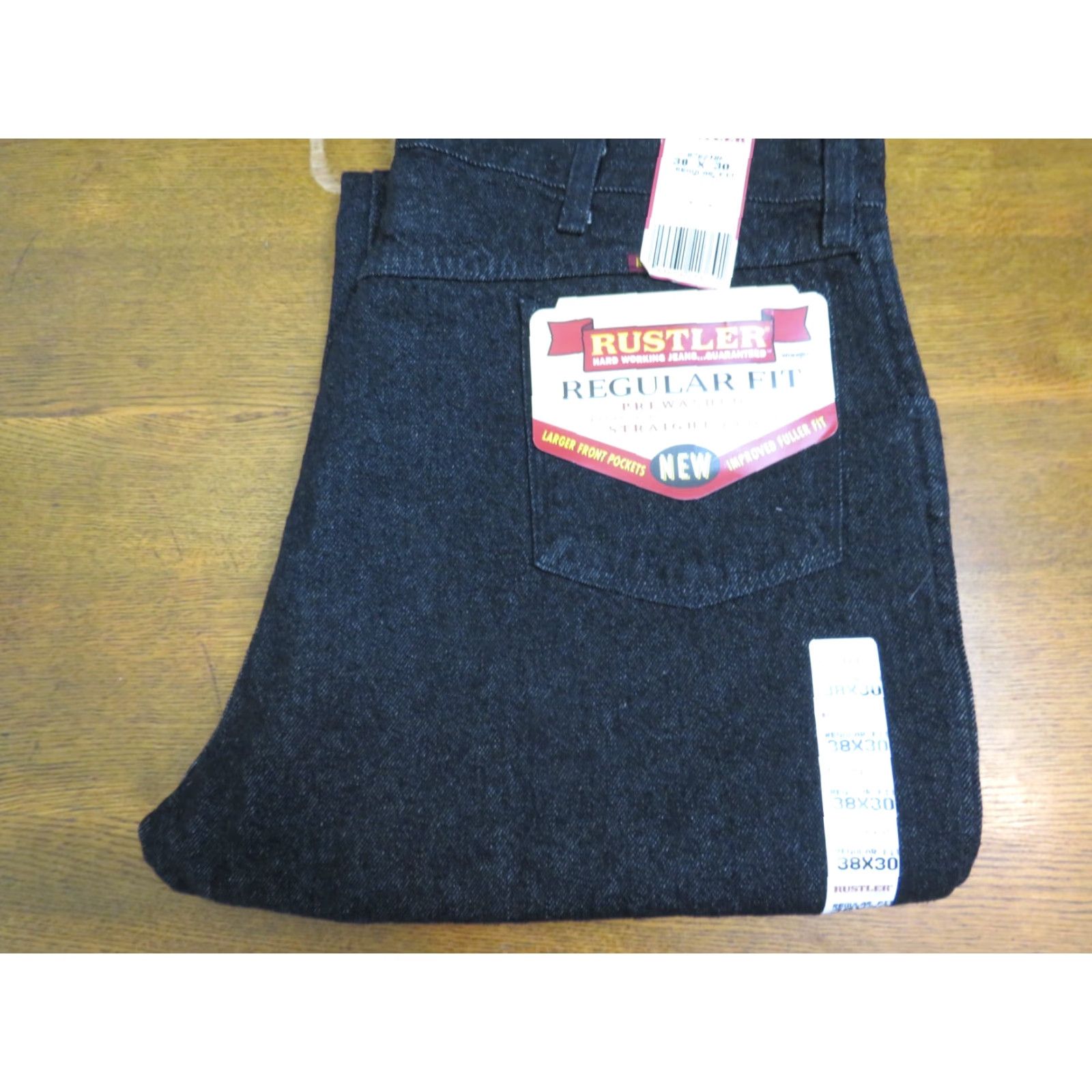 Vintage VINTAGE Rustlers Jeans 38x30 NWT Regular Men Blue Tapered Straight Leg 38 30 Regular Fit NWT Size US 38 / EU 54 - 2 Thumbnail