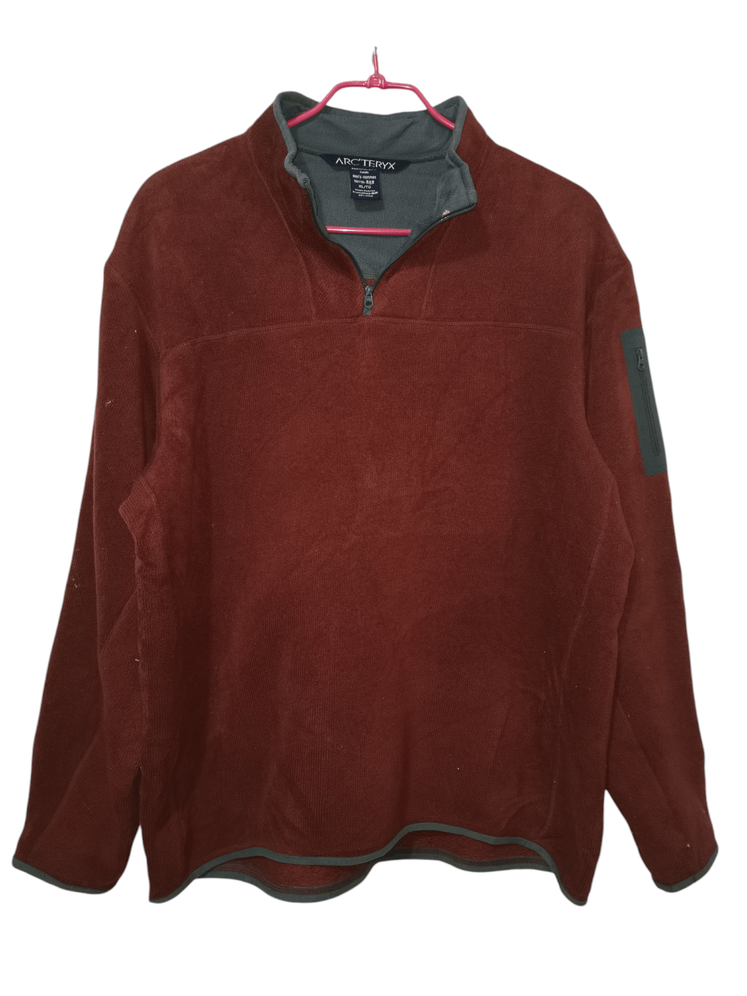 Arc'teryx 2000's zip up fleece shoulder pocket sweater