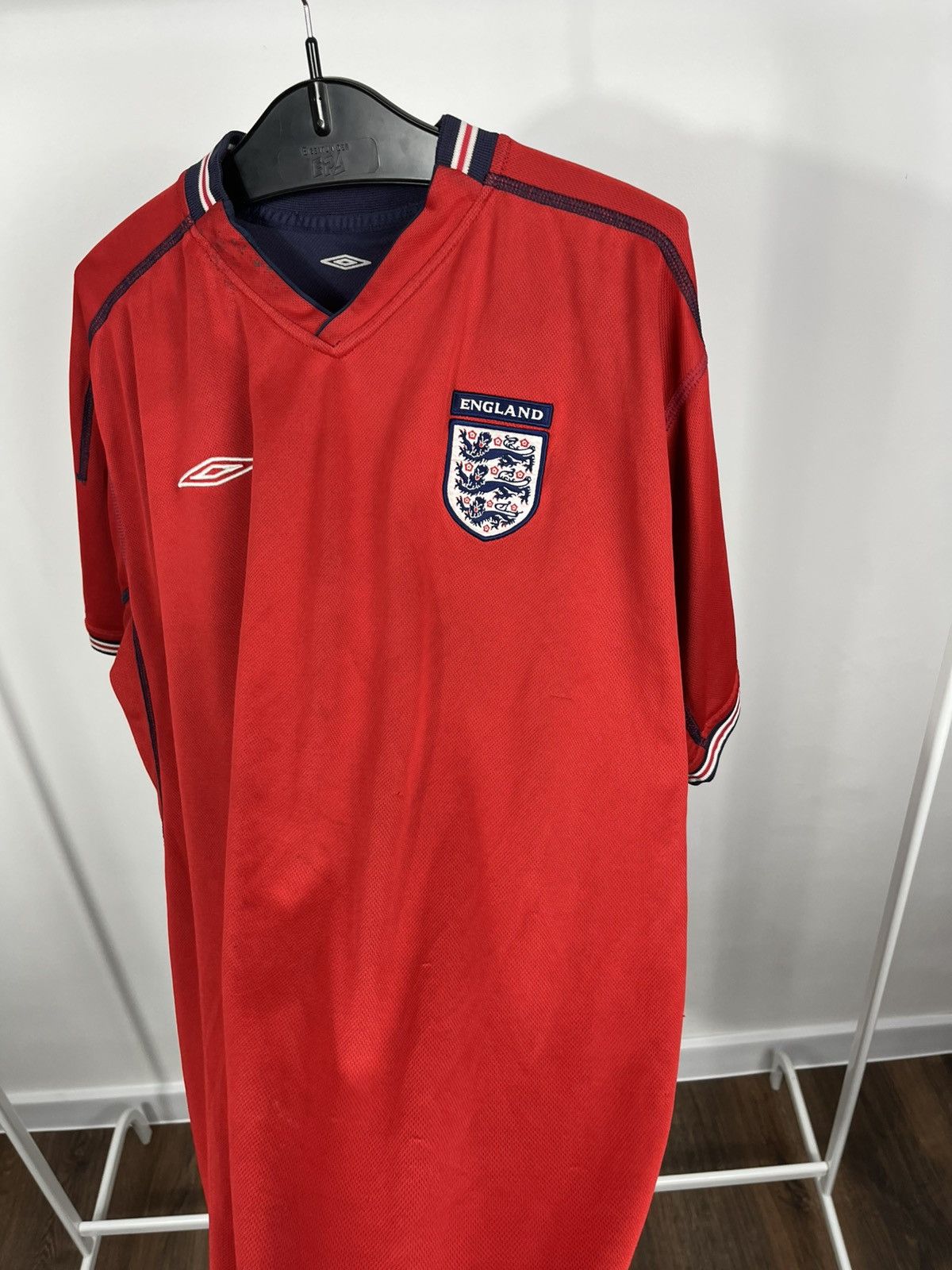 Umbro Vintage Umbro England Reversible Football Jersey Red Navy 00 Size US XL / EU 56 / 4 - 18 Thumbnail