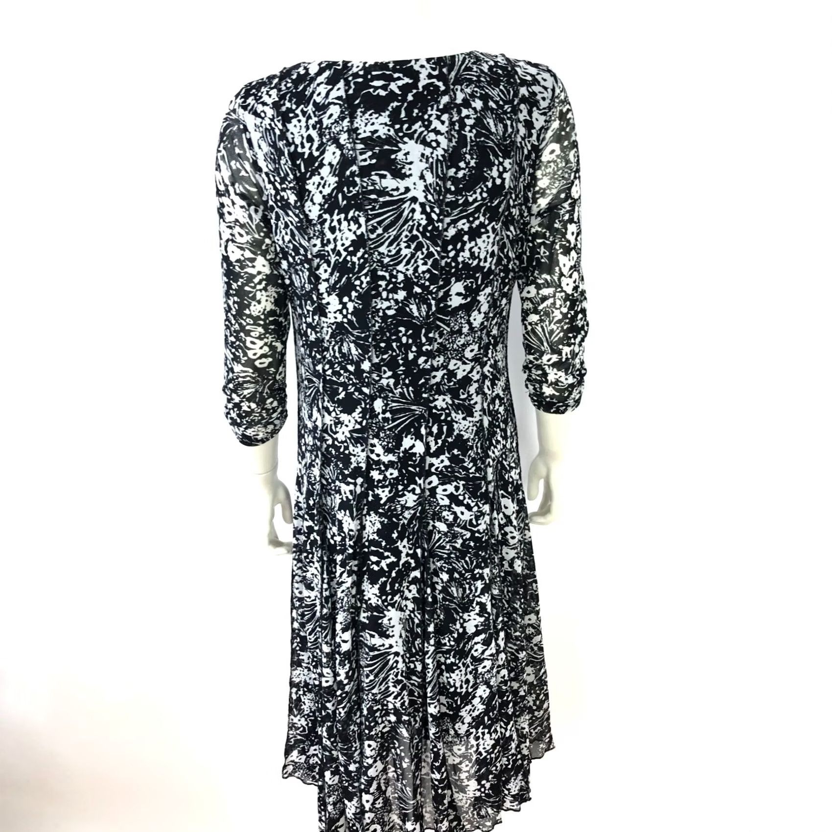 Coldwater Creek Coldwater Creek PM Petite 10-12 Flowy Geometric A-Line Midi Dress Black Size L / US 10 / IT 46 - 5 Thumbnail