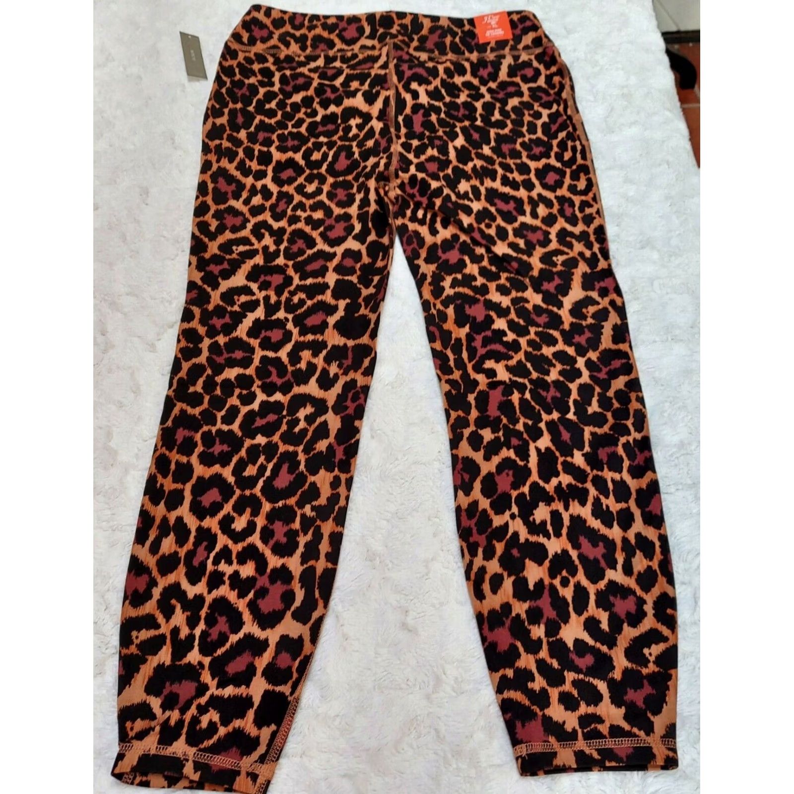 J.Crew J.Crew Womens Leopard Leggings 7/8 High-Rise Stretch Pants Large Multicolor Yoga Casual Size 36" / US 14 / IT 50 - 2 Thumbnail