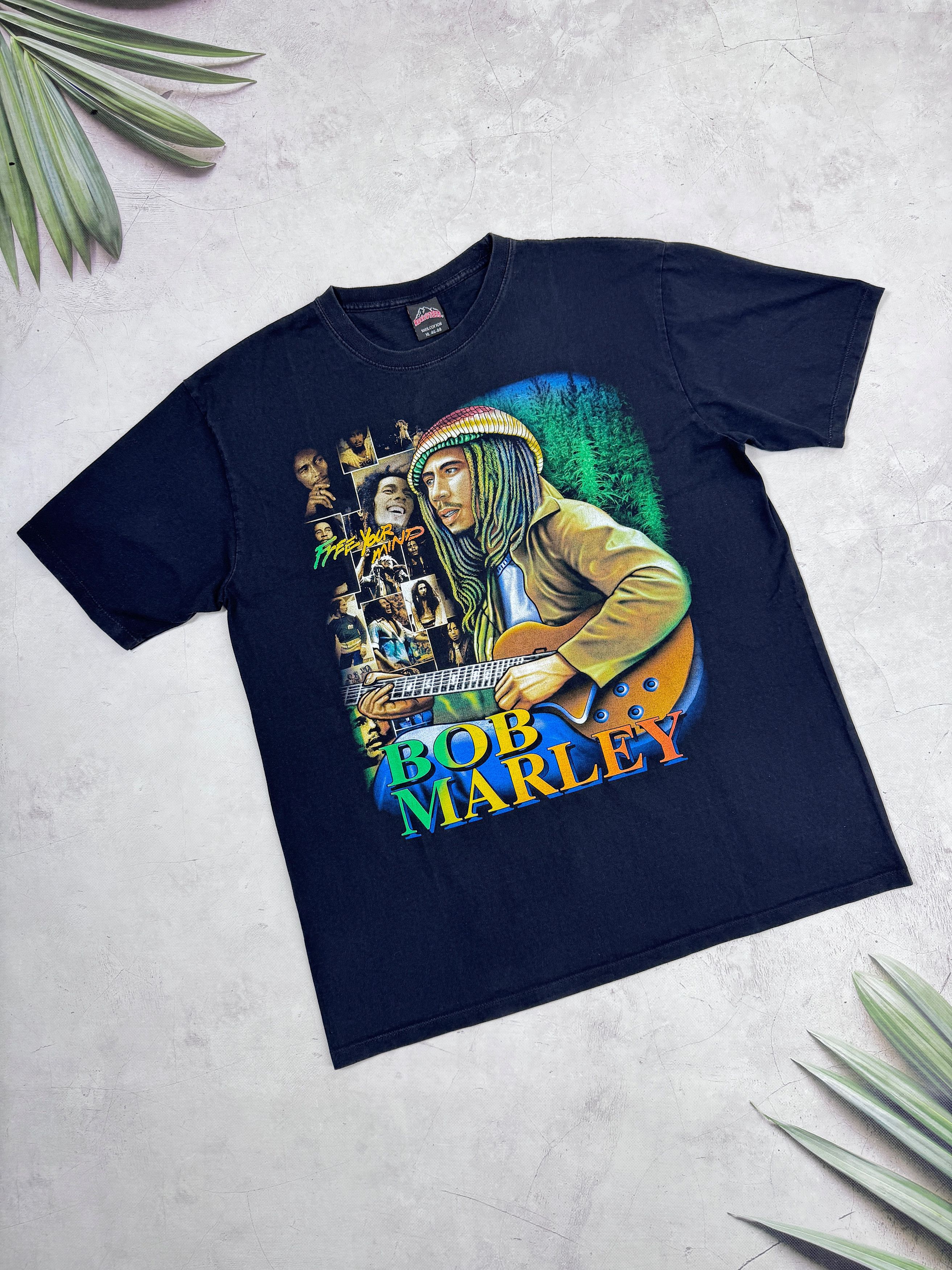 Vintage Bob Marley T-Shirt Free Your Mind Size US L / EU 52-54 / 3 - 1 Thumbnail