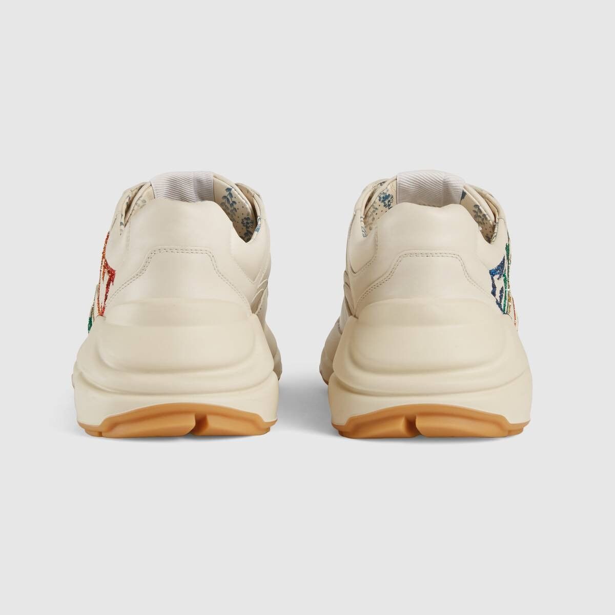 Gucci o1s1wg110425 Women's Rhyton Glitter Logo Sneakers Size US 5.5 / IT 35.5 - 3 Thumbnail