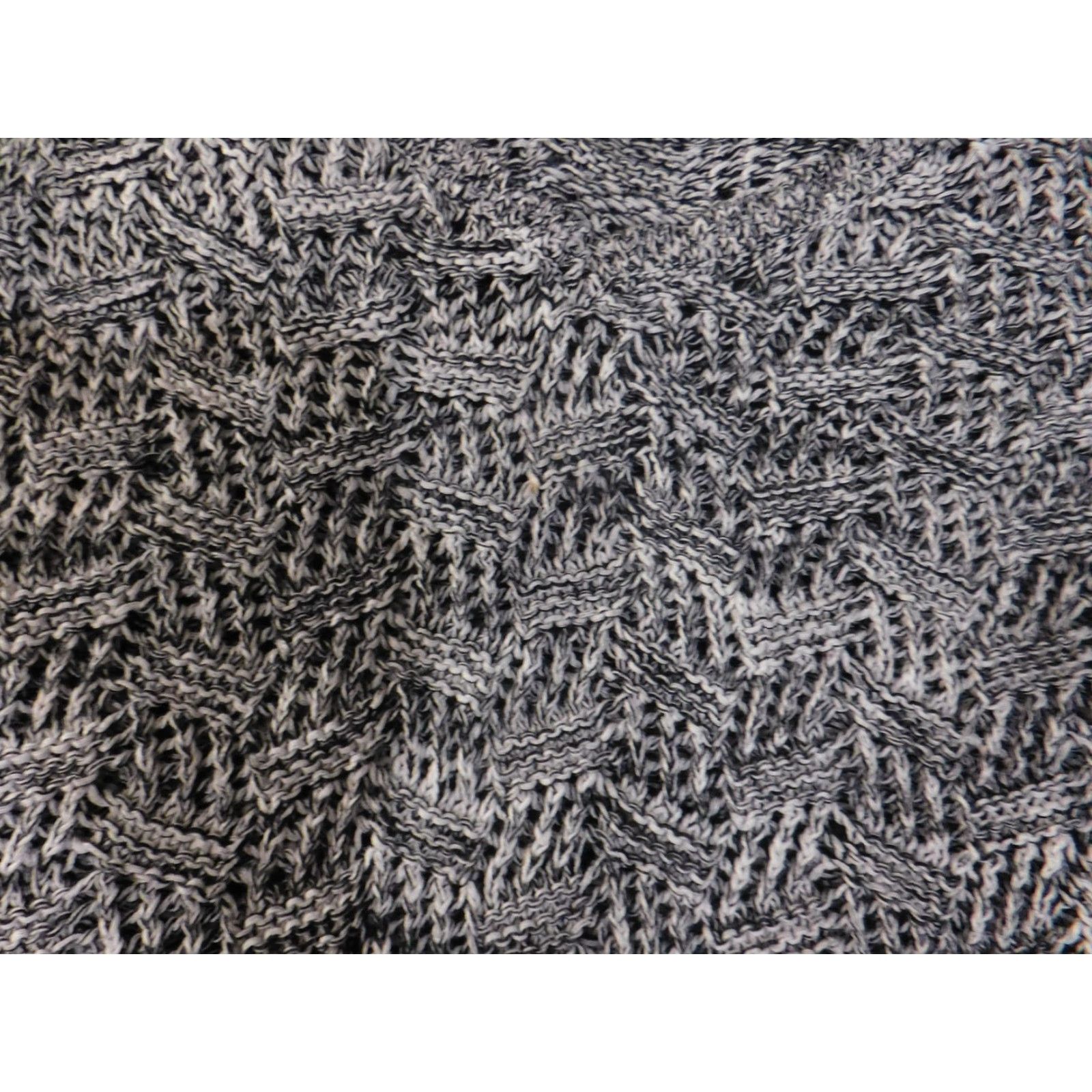 Loft LOFT Sweater Womens Medium Gray Black Knit Pullover V Neck Long Sleeve Patterned Size M / US 6-8 / IT 42-44 - 7 Thumbnail