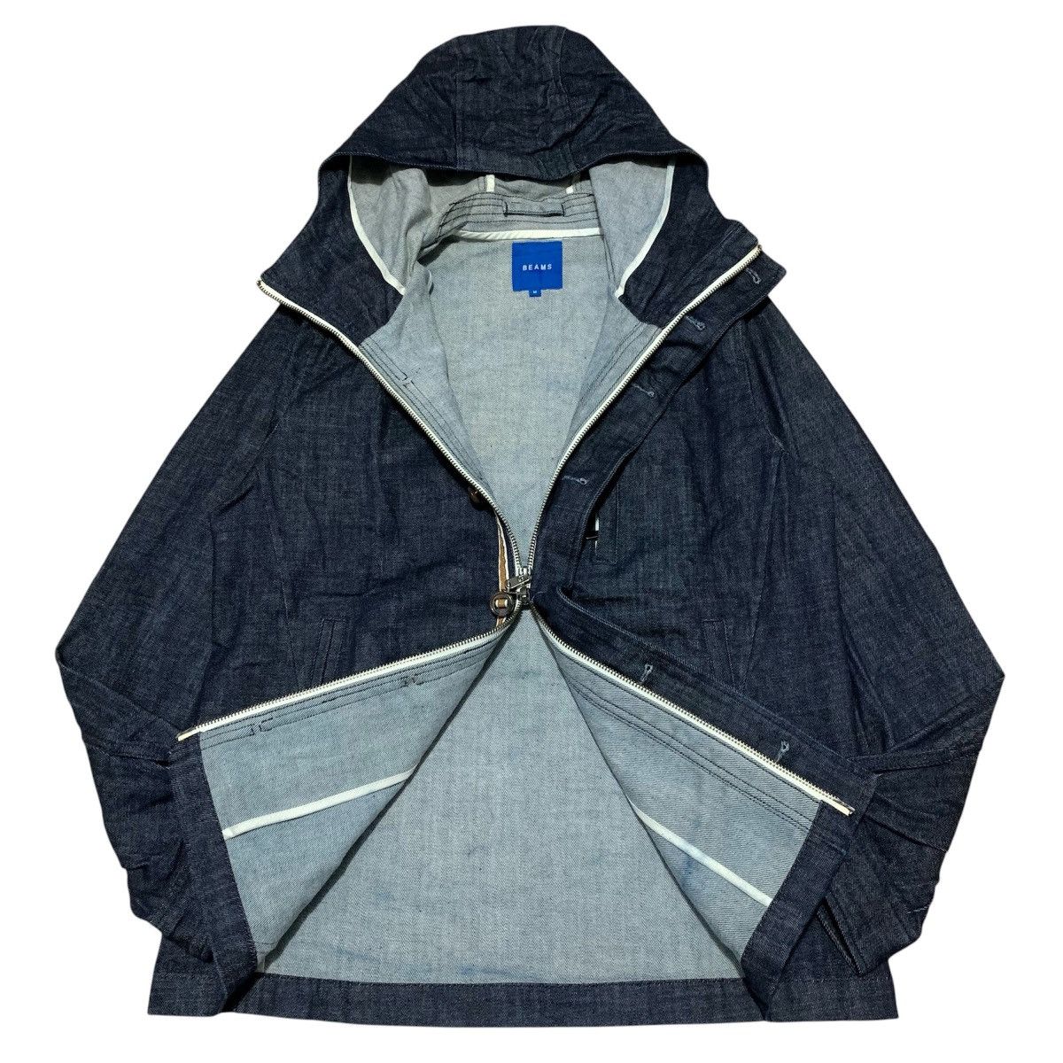 20471120 Beams Japan Denim Jacket Hoded Size US M / EU 48-50 / 2 - 1 Thumbnail
