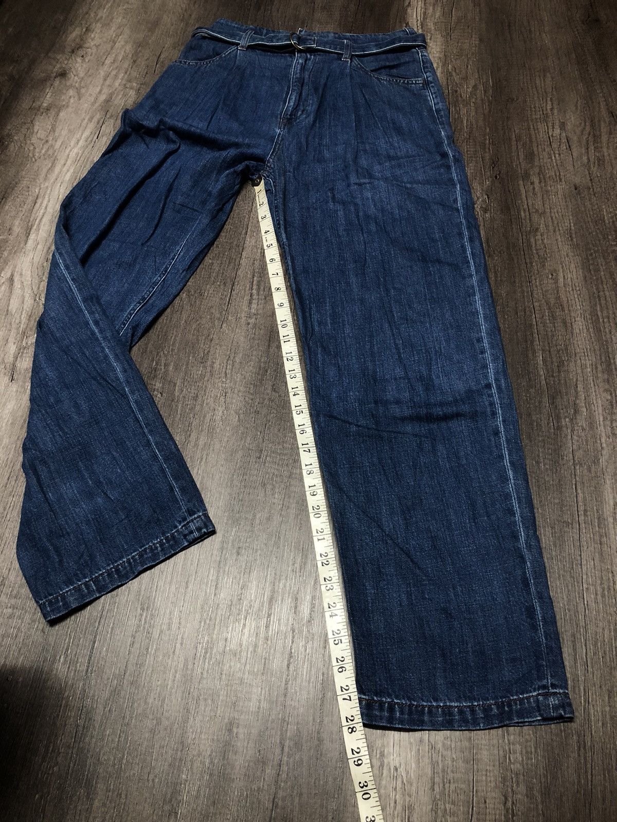 Japanese Brand × Uniqlo × Vintage Uniqlo Jeans Fit Relaxed Style Tapered With Belt (unisex) Size 28" / US 6 / IT 42 - 2 Thumbnail