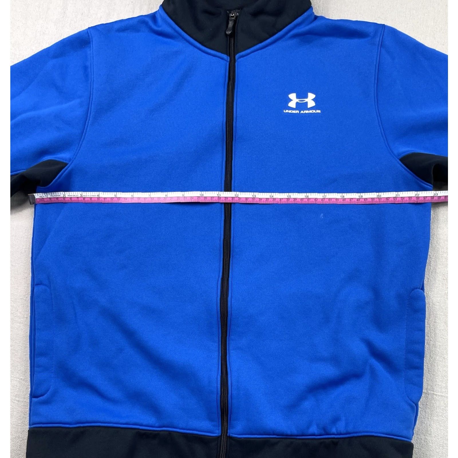 Under Armour Under Armour Mens Jacket Sz L Storm Full Zip Sweatshirt Fleece Lined Pockets Blue Size US L / EU 52-54 / 3 - 4 Thumbnail